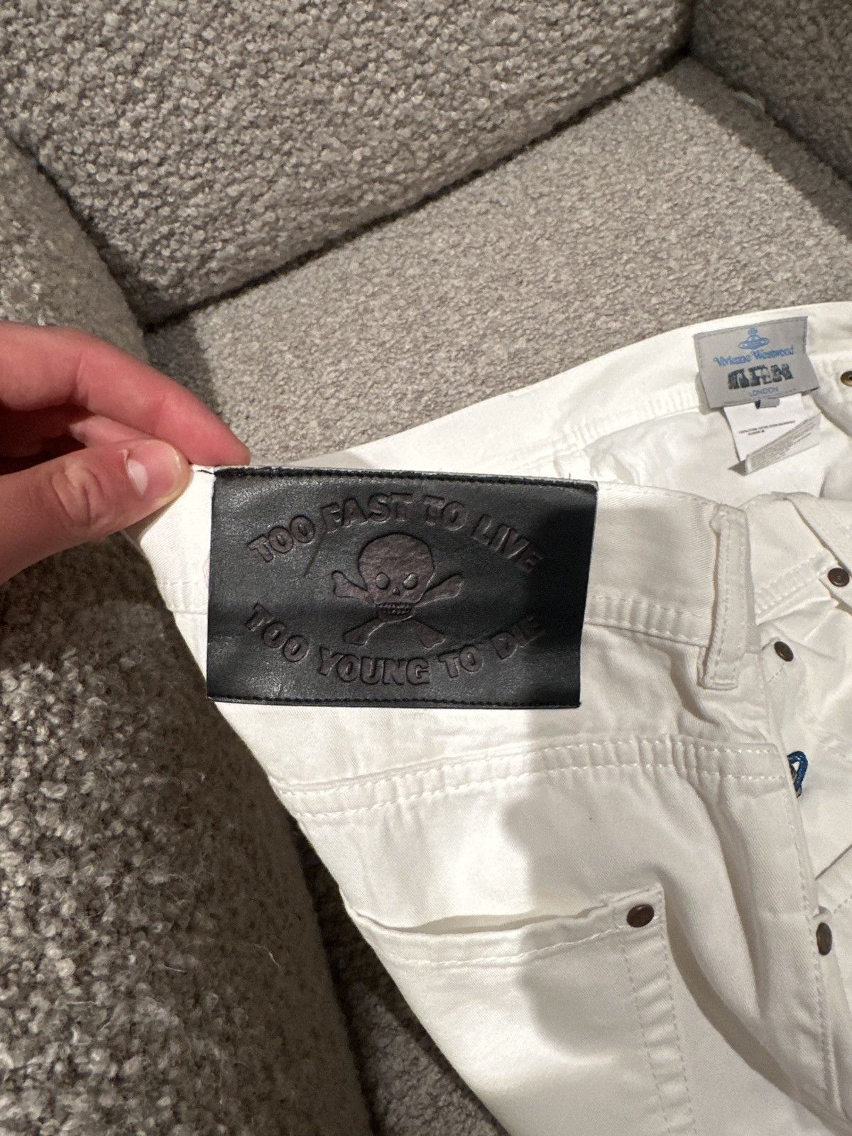 Vivienne Westwood Viv Westwood man ‘Too fast to live….’ White pants Size US 40 / EU 56 - 2 Thumbnail