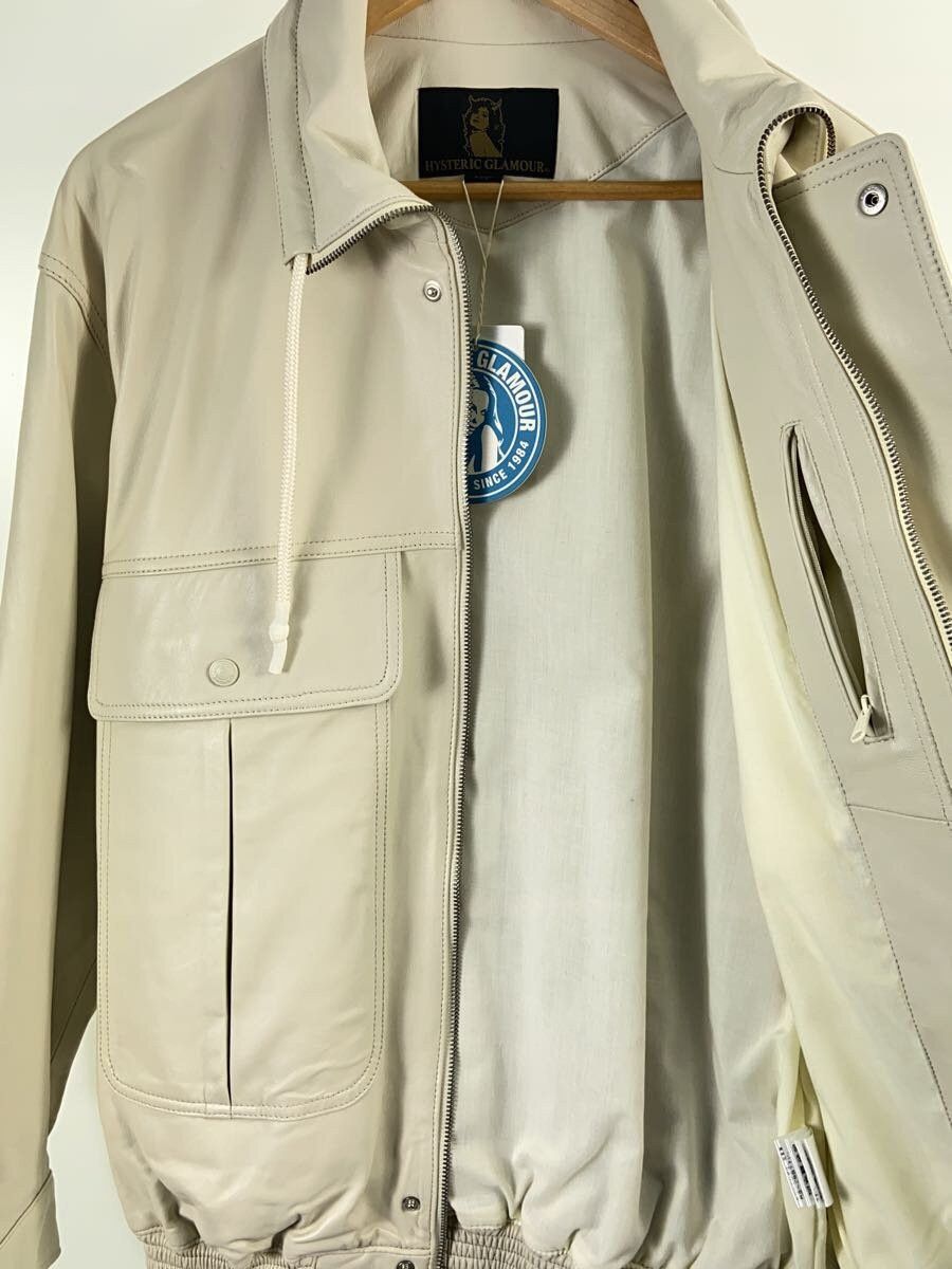 Hysteric Glamour Hysteric Glamour Leather Jacket Blouson Cream Size US L / EU 52-54 / 3 - 7 Thumbnail
