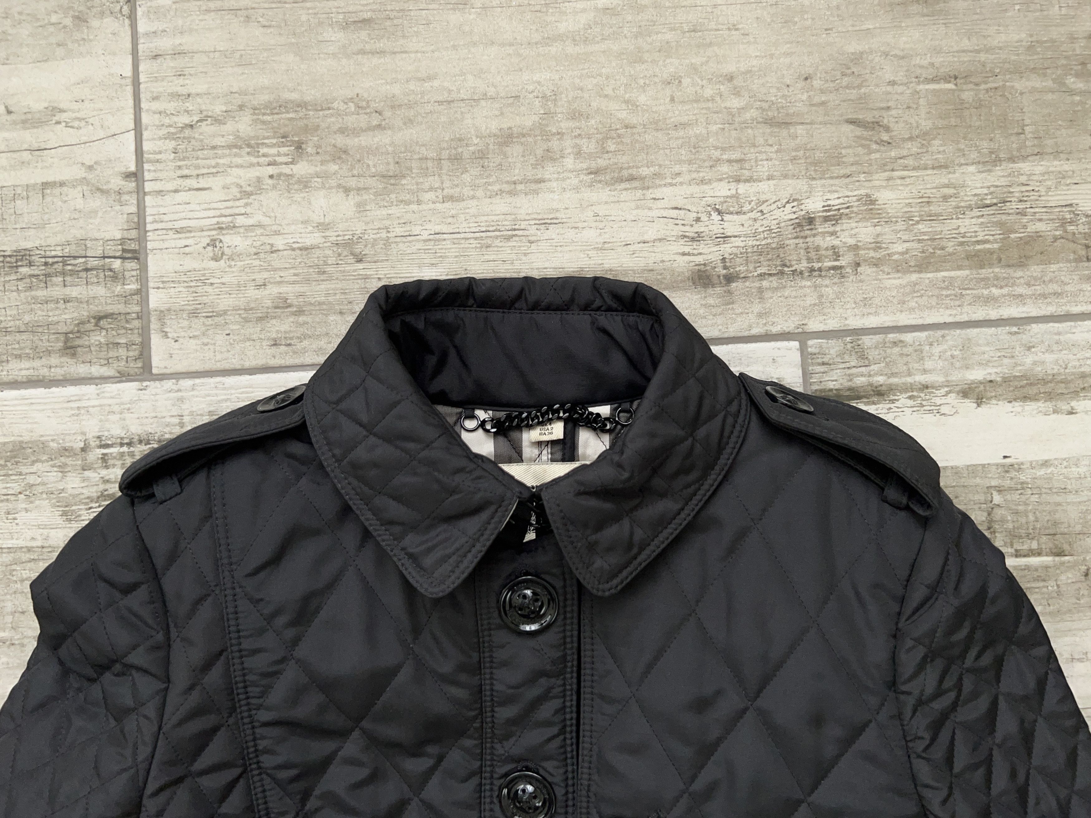 Burberry Womens Burberry Long Jacket Coat Quilted Black Size US 2 Size XS / US 0-2 / IT 36-38 - 3 Thumbnail