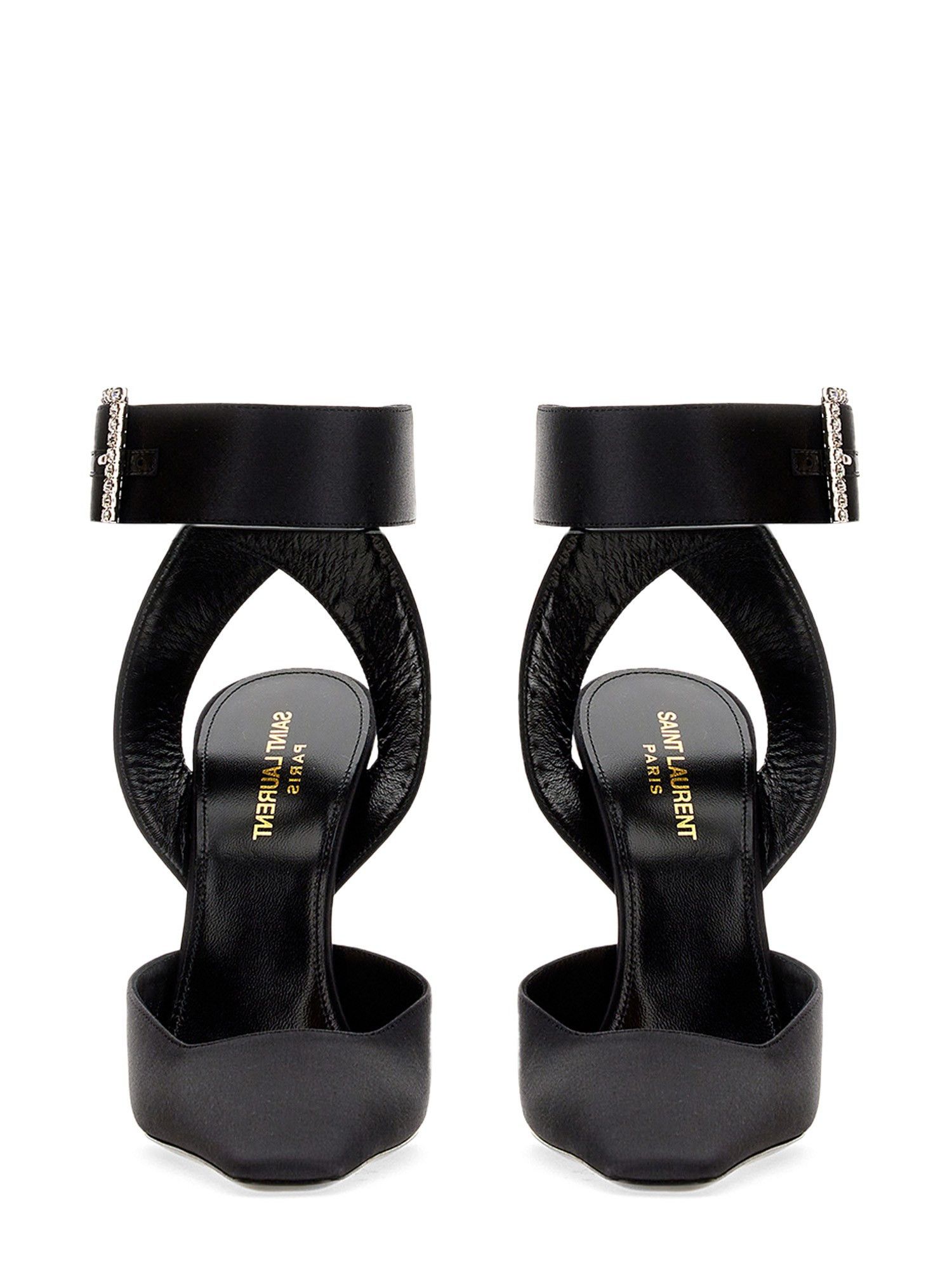 Saint Laurent Paris o1s1wg111024 Fanny Slingback Pumps in Crepe Satin in Black Size US 9 / IT 39 - 4 Thumbnail