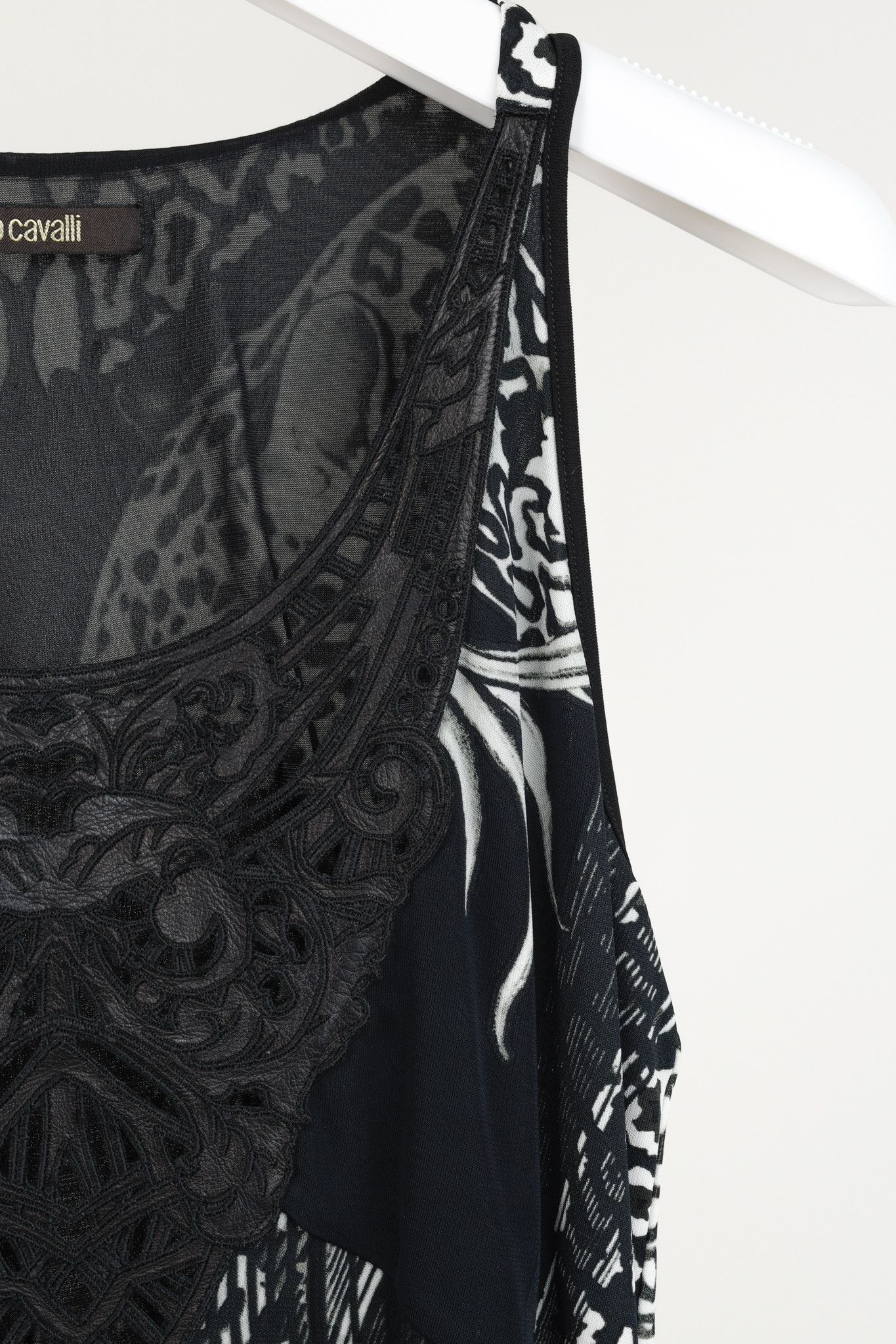 Roberto Cavalli Roberto Cavalli Black Jungle Animal Print Tank Dress Size M / US 6-8 / IT 42-44 - 5 Thumbnail