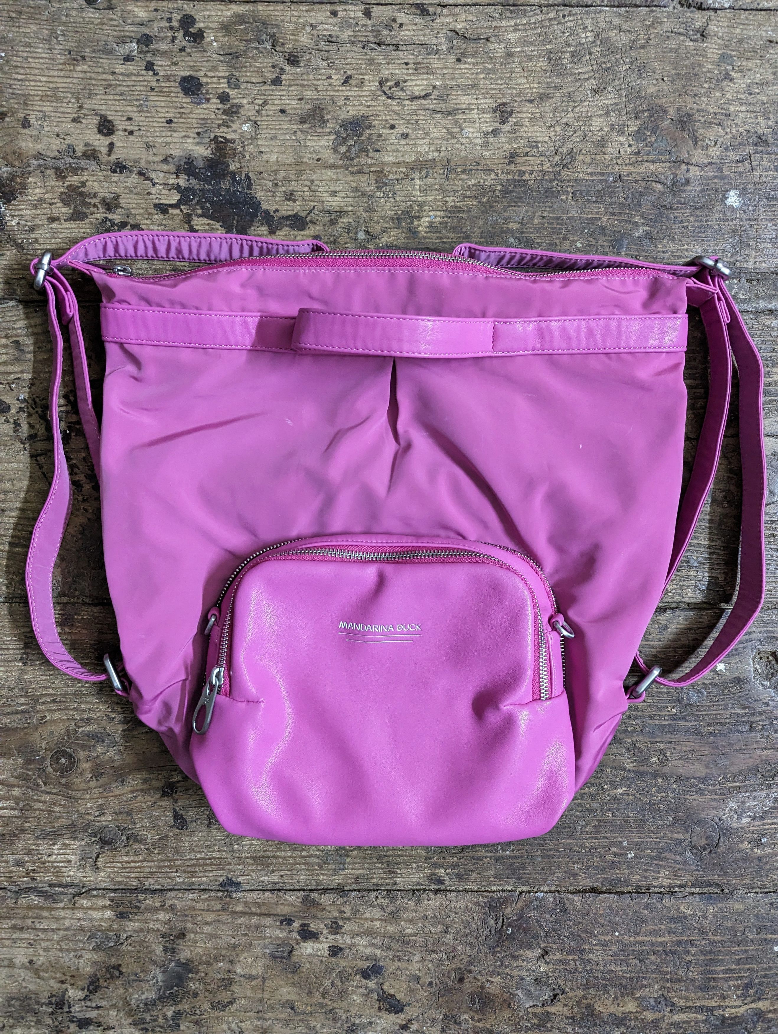 00s Mandarina Duck Transformer Backpack/Crossbody Bag