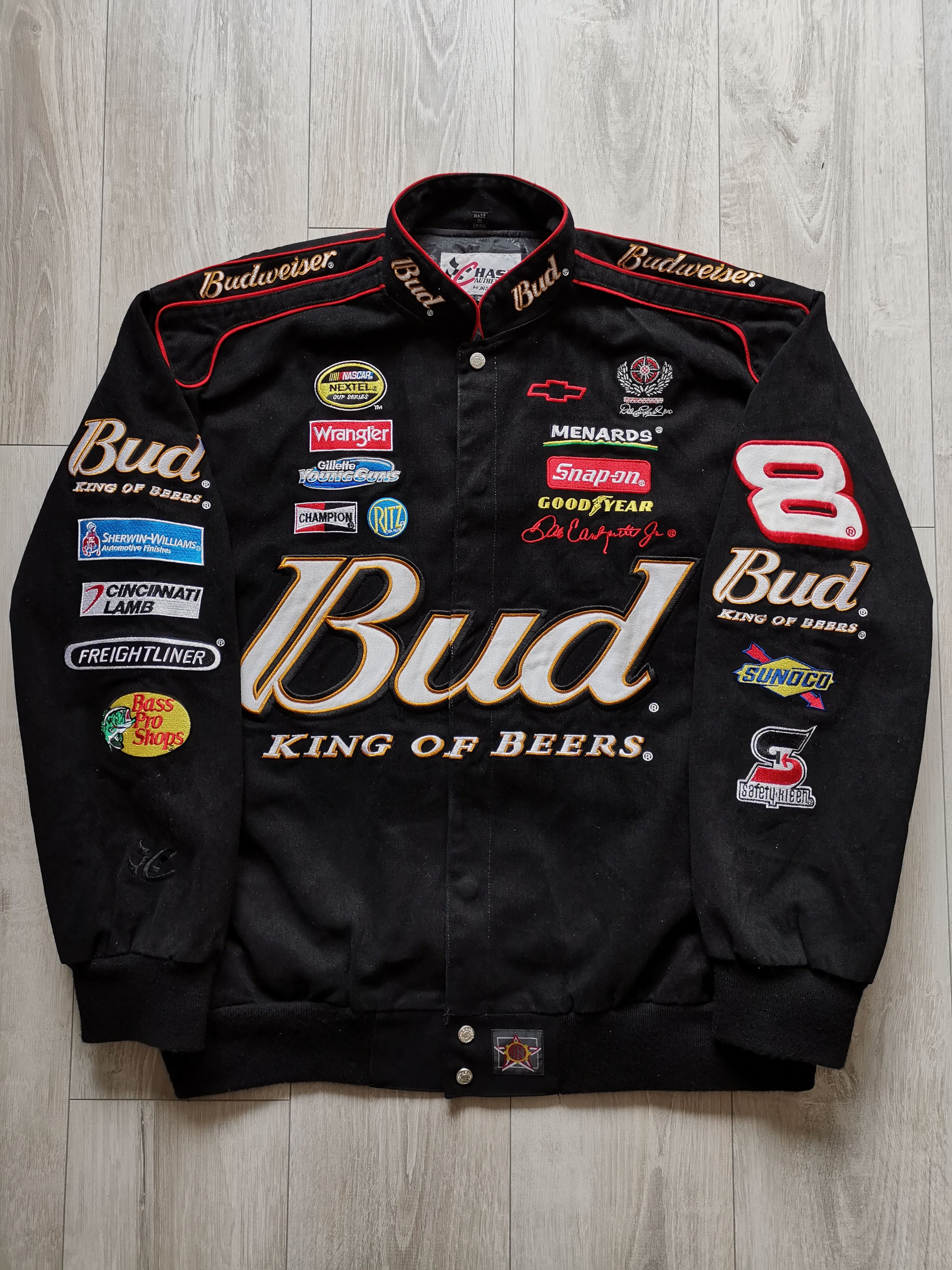 Budweiser × NASCAR × Vintage 🔥 Vintage BUDWEISER racing bomber jacket ...