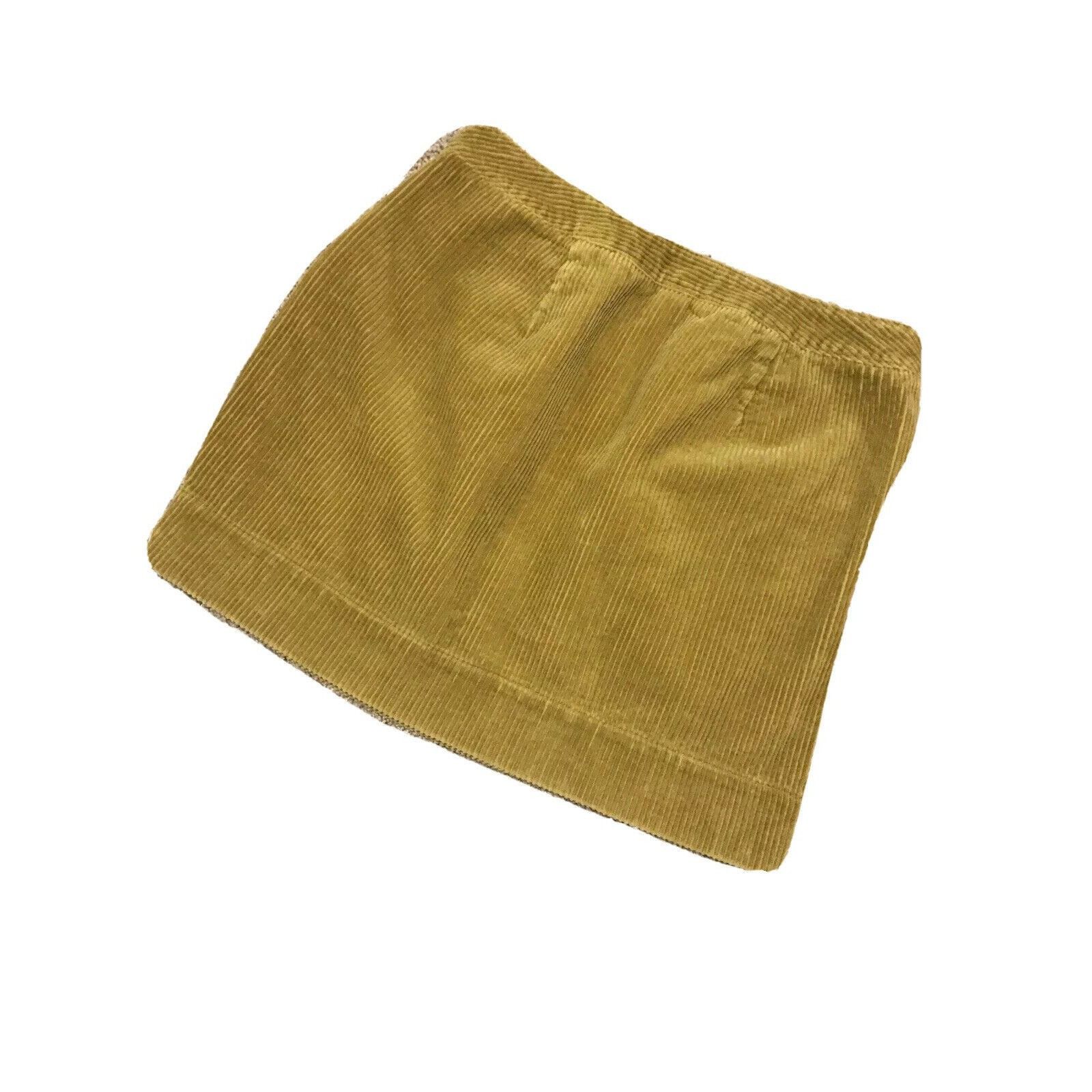 Old Navy Old Navy Juniors Yellow Brown Corduroy Mini Skirt Size 0 Ple Size 25" / US 0 / IT 36 - 2 Thumbnail