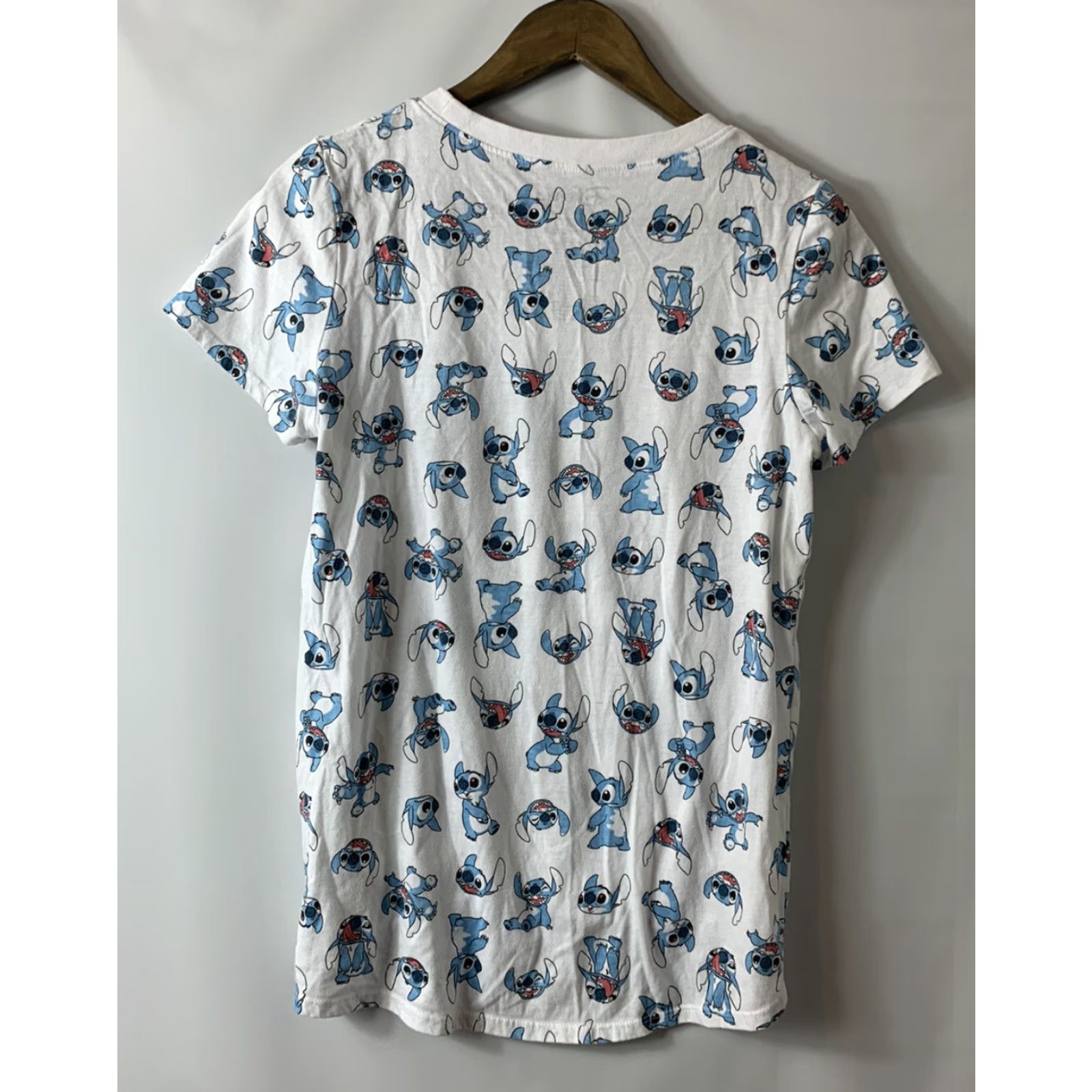 Disney VINTAGE Women Disney Lilo & Stitch Shirt White All over print Size Medium Size M / US 6-8 / IT 42-44 - 4 Thumbnail