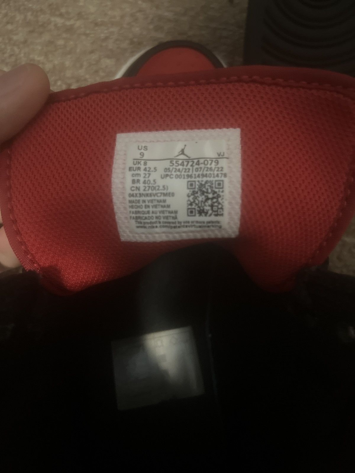 Jordan Brand Jordan 1 Mid Bred Toe Size US 9 / EU 42 - 6 Thumbnail