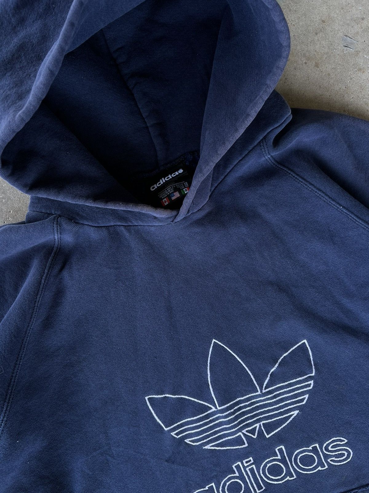 Adidas Vintage 90’s Adidas Essential Distressed Sweatshirt Hoodie Size US XL / EU 56 / 4 - 2 Thumbnail