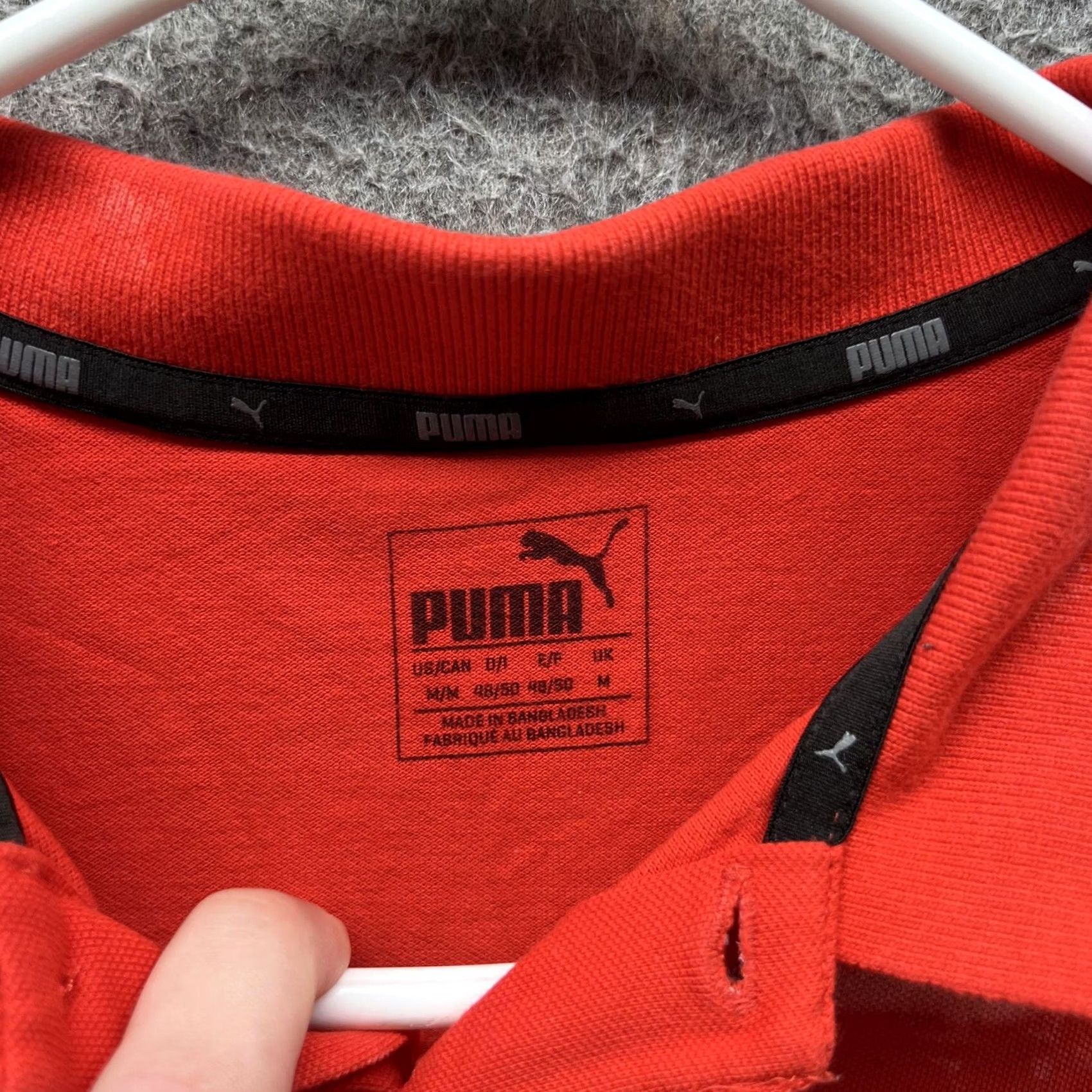 Puma Puma Polo Shirt Mens M Red Short Sleeve Casual Bleach Stained Flawed Size US M / EU 48-50 / 2 - 7 Thumbnail
