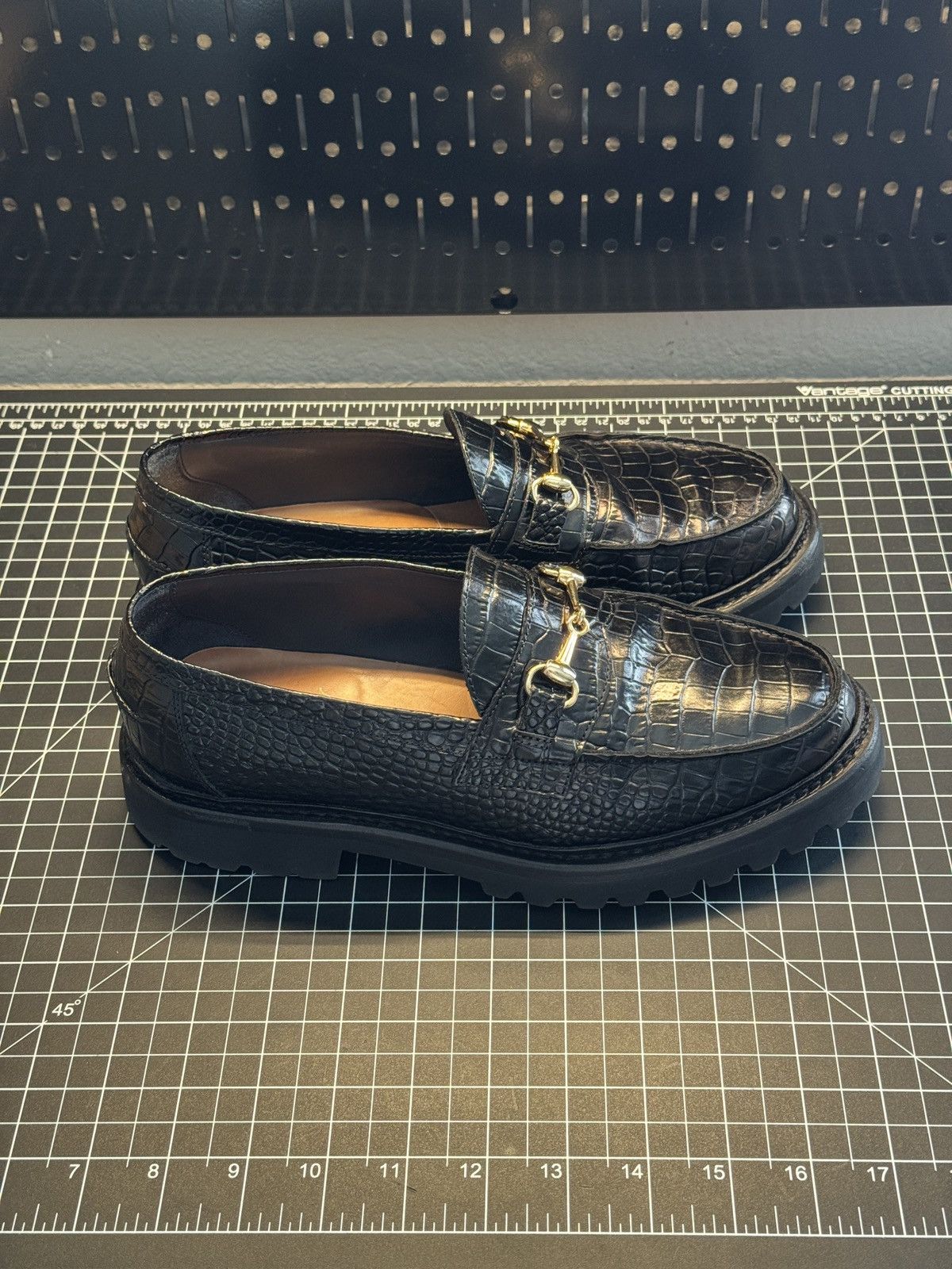 Blackstock & Weber Blackstock & Weber Crocodile Horse Bit Loafer Size US 8.5 / EU 41-42 - 3 Thumbnail