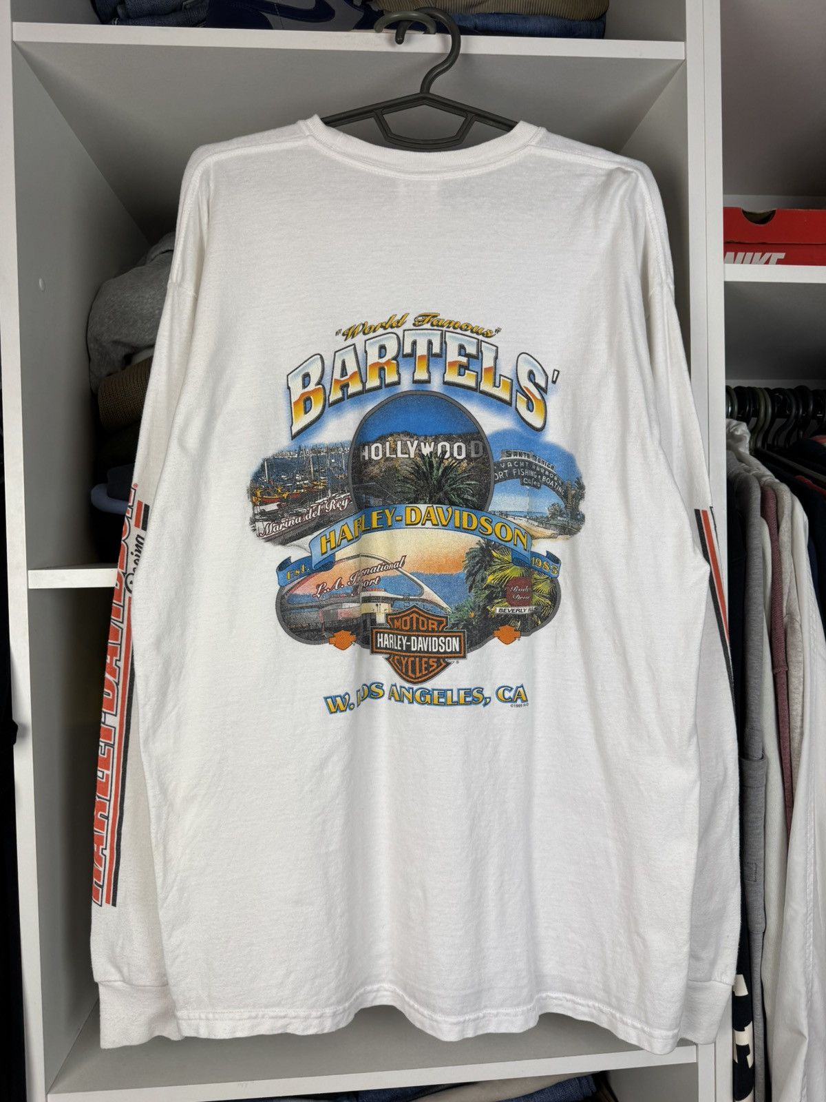 Harley Davidson Vintage 1999 Harley Davidson Racing Long Sleeve T-Shirt Size US XL / EU 56 / 4 - 16 Thumbnail