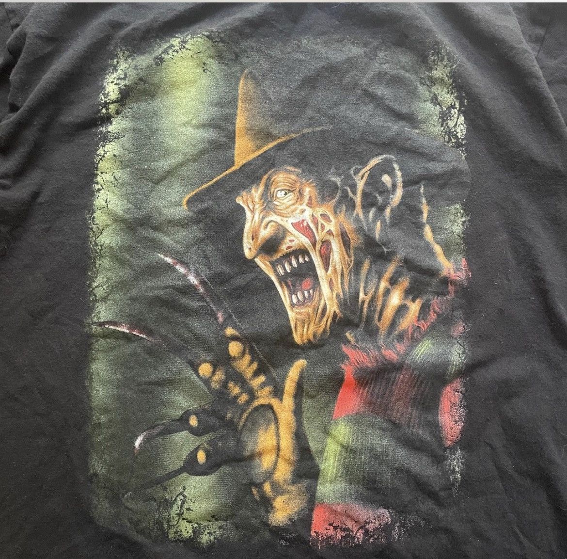 Vintage Vintage Black Freddy Krueger single stitch cotton tee Size US L / EU 52-54 / 3 - 2 Thumbnail
