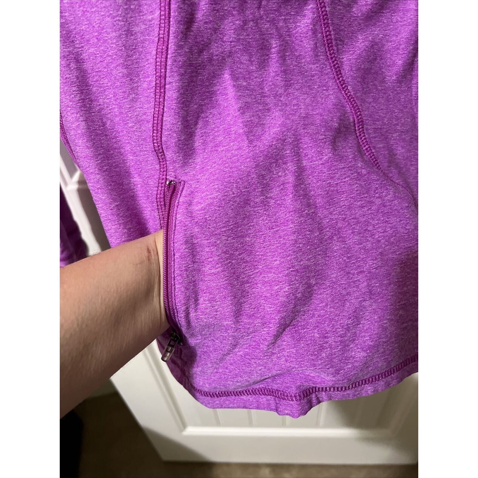 Champion Long Sleeve Quarter-Zip Pullover Purple Violet Back Pocket Size S / US 4 / IT 40 - 11 Thumbnail