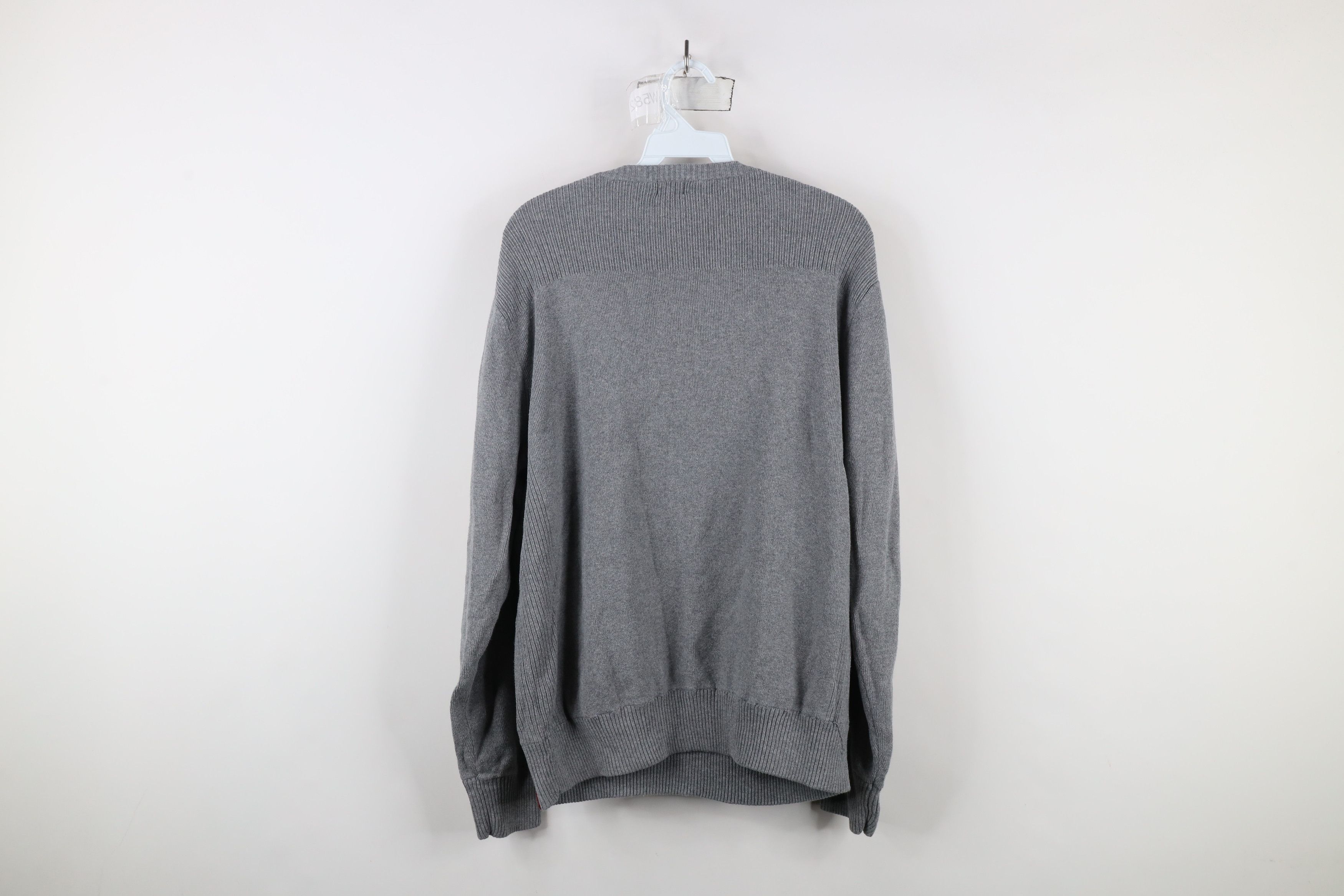 Levi's × Vintage Vintage Y2K Levis Cotton Ribbed Knit Crewneck Sweater Gray Size US L / EU 52-54 / 3 - 8 Thumbnail