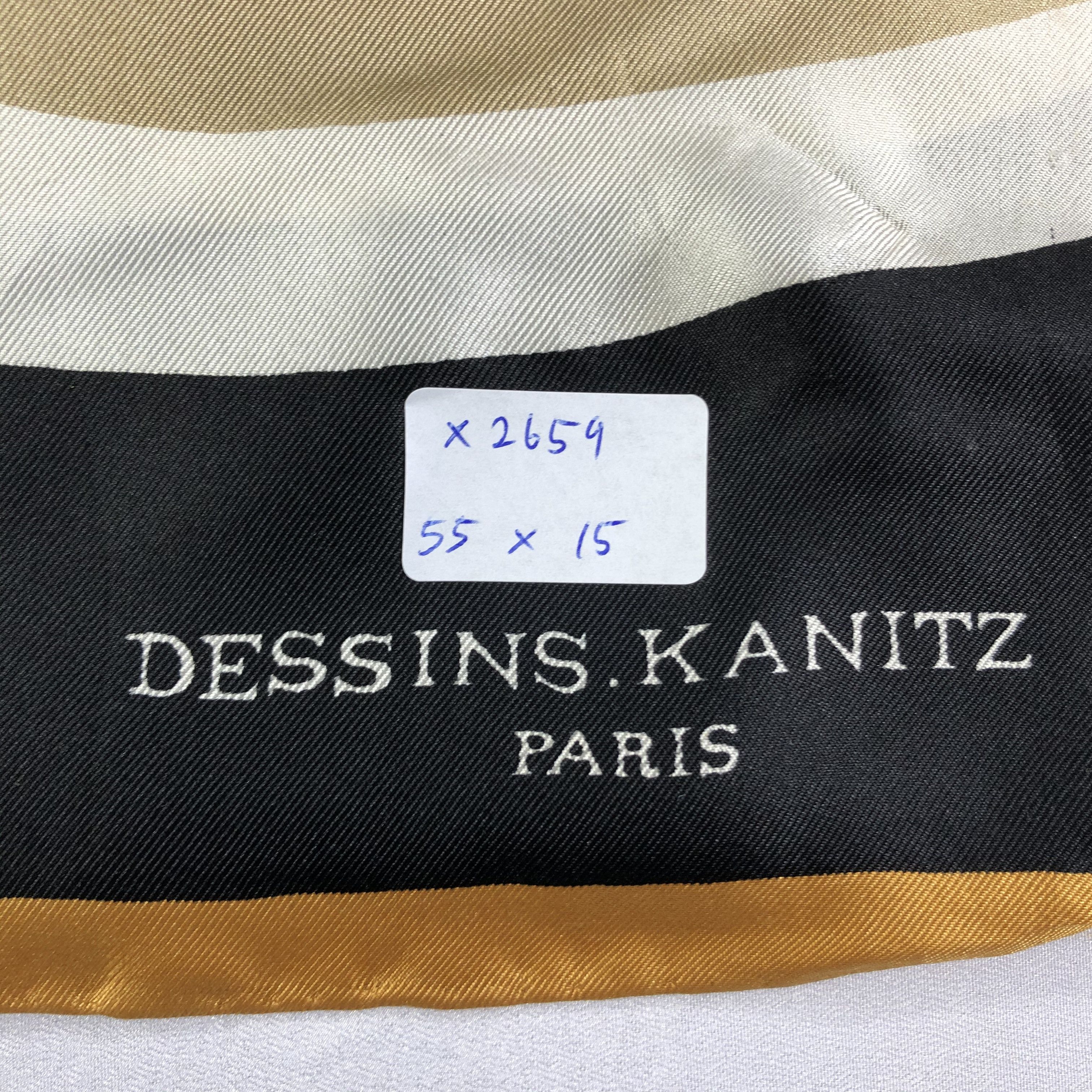 Vintage Vintage Dessins.Kanitz Silk Scarf Size ONE SIZE - 7 Thumbnail