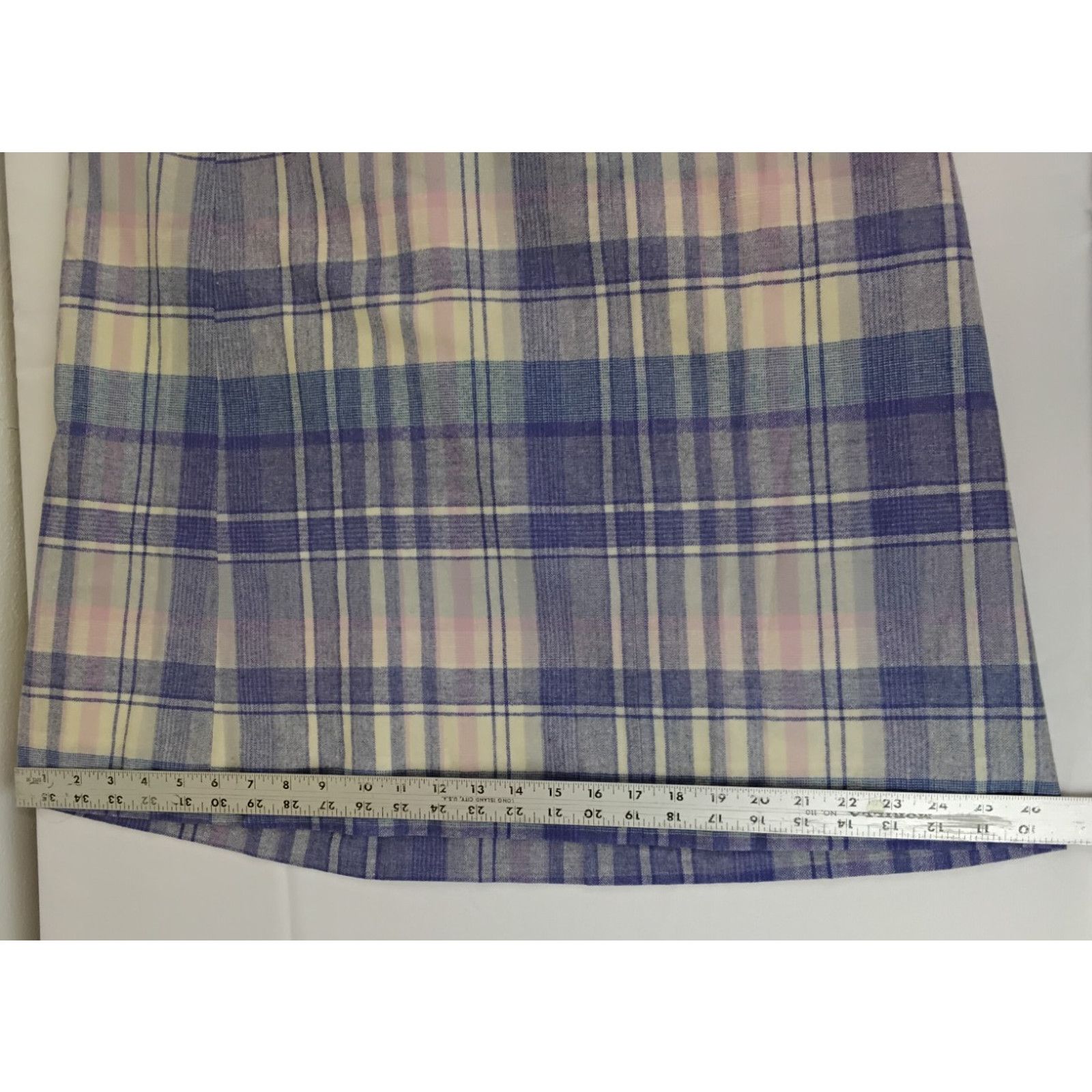Pendleton Pendleton Pleated Midi Skirt Women's 29" Purple Plaid Wool Size 28" / US 6 / IT 42 - 8 Thumbnail