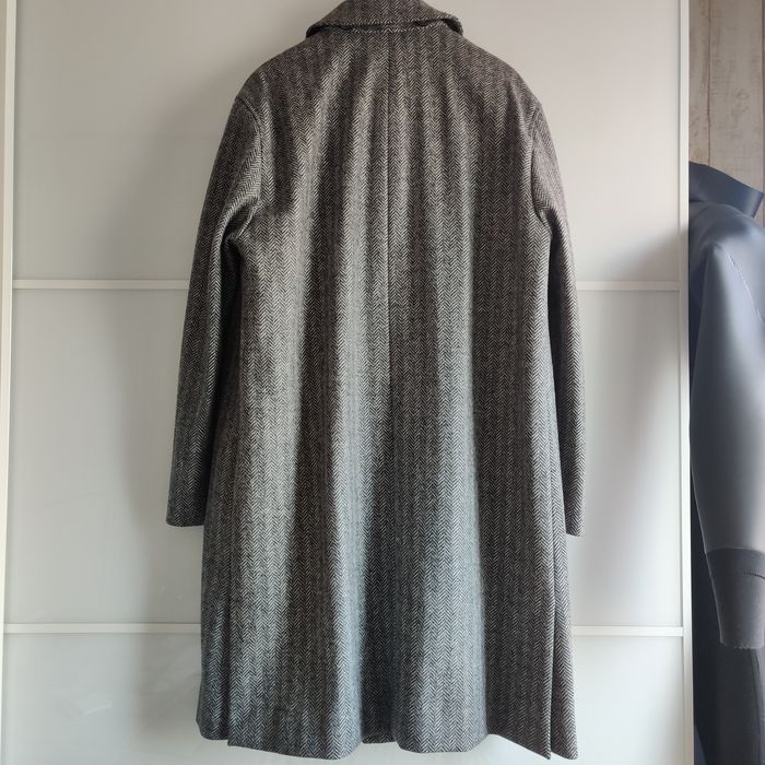 Japanese Brand Coherence Monocle Chevron Tweed Jersey Mac Coat XS | Grailed