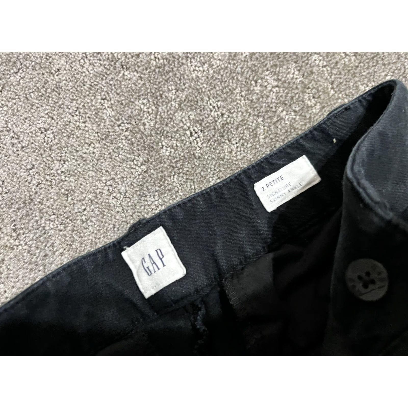 Gap Gap Women's 2P Petite Signature Skinny Ankle Pants Black Stretch Denim Size 26" / US 2 / IT 38 - 5 Thumbnail