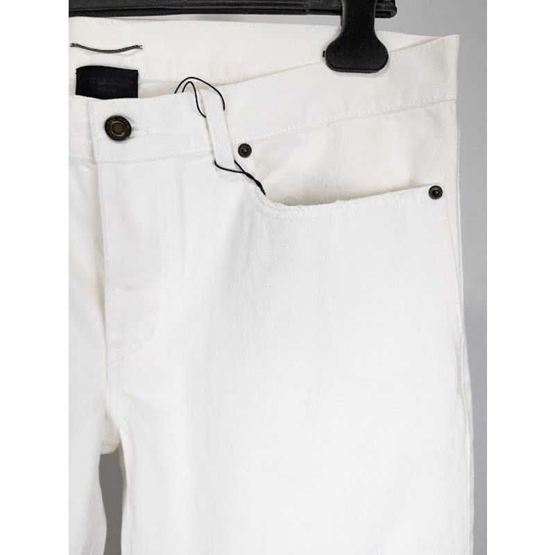 Saint Laurent Paris o1rshd1 Jeans in White Size US 34 / EU 50 - 8 Thumbnail