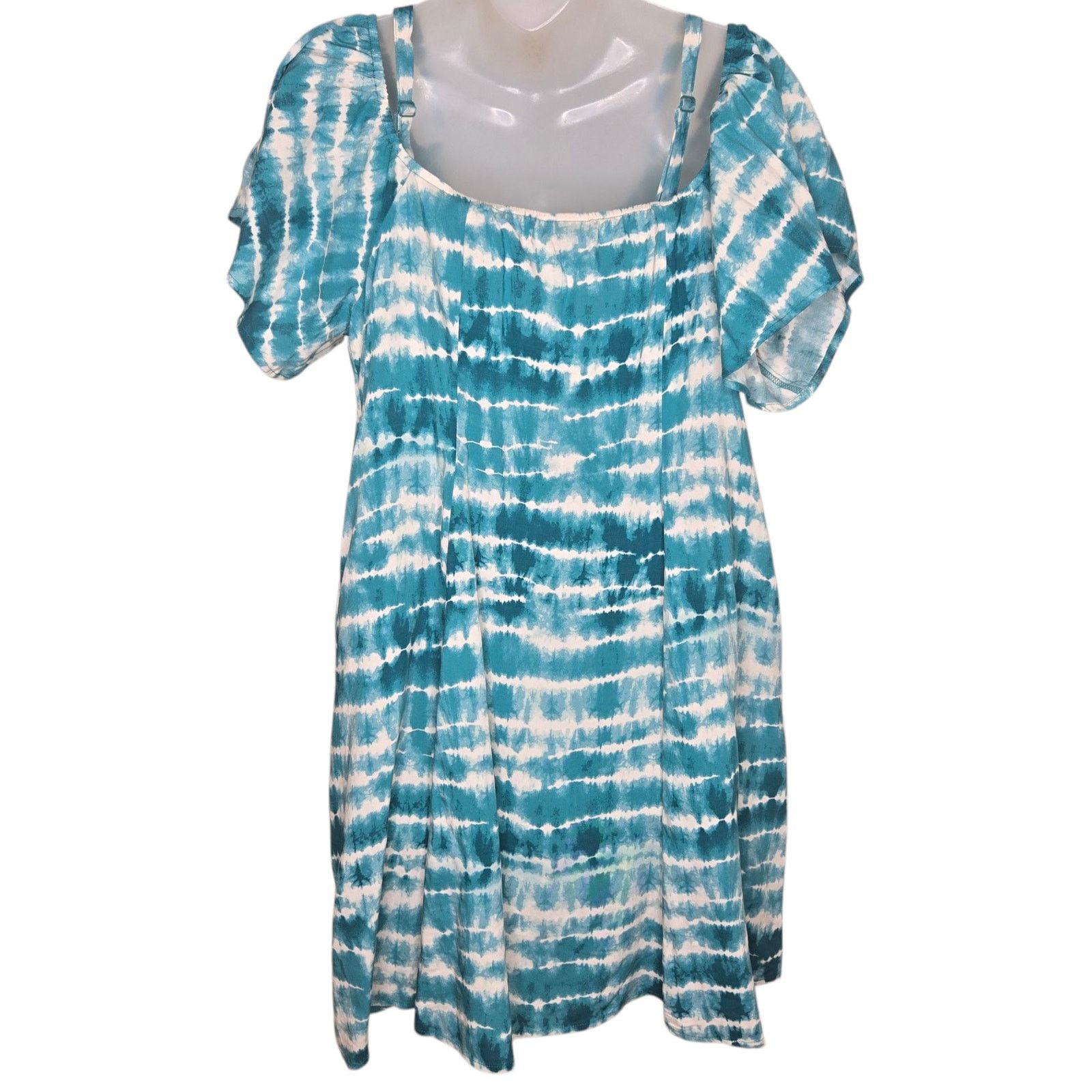 Other Torrid Womens Trapeze Dress 0 Large Challis Cold Shoulder Size L / US 10 / IT 46 - 5 Thumbnail
