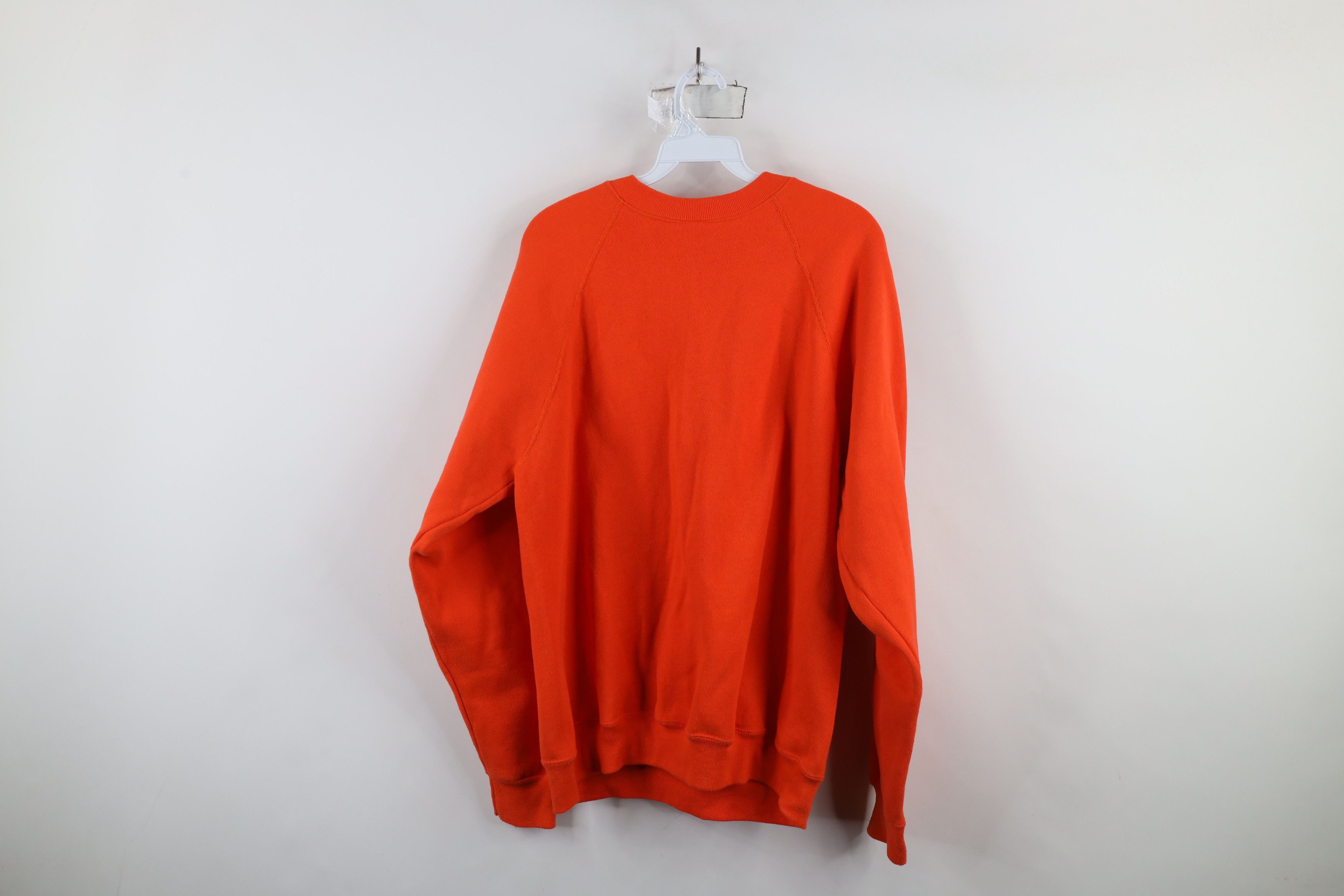 Vintage Vintage 80s 90s Streetwear Raglan Sweatshirt Orange USA Size US L / EU 52-54 / 3 - 11 Thumbnail