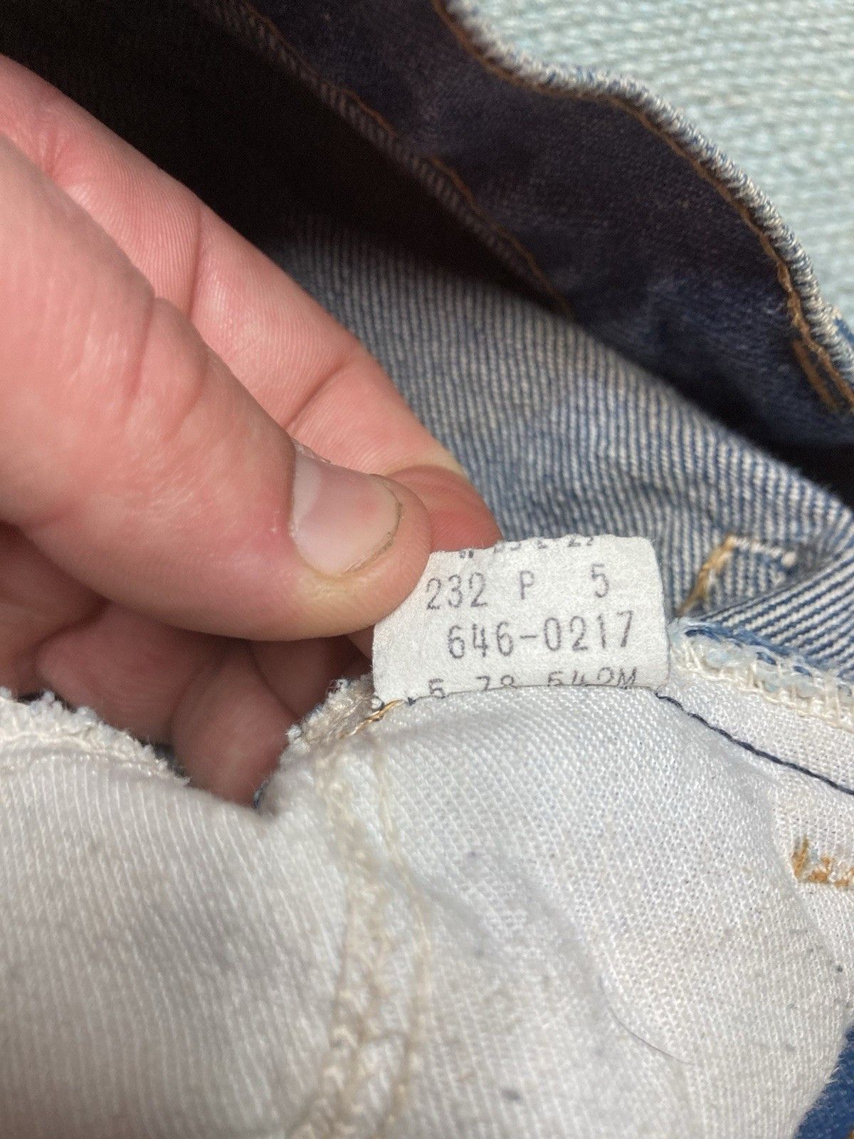 Levi's × Vintage 70s Levi's 646 0217 jeans bell bottom flare orange tab 32x24 Size US 32 / EU 48 - 9 Thumbnail