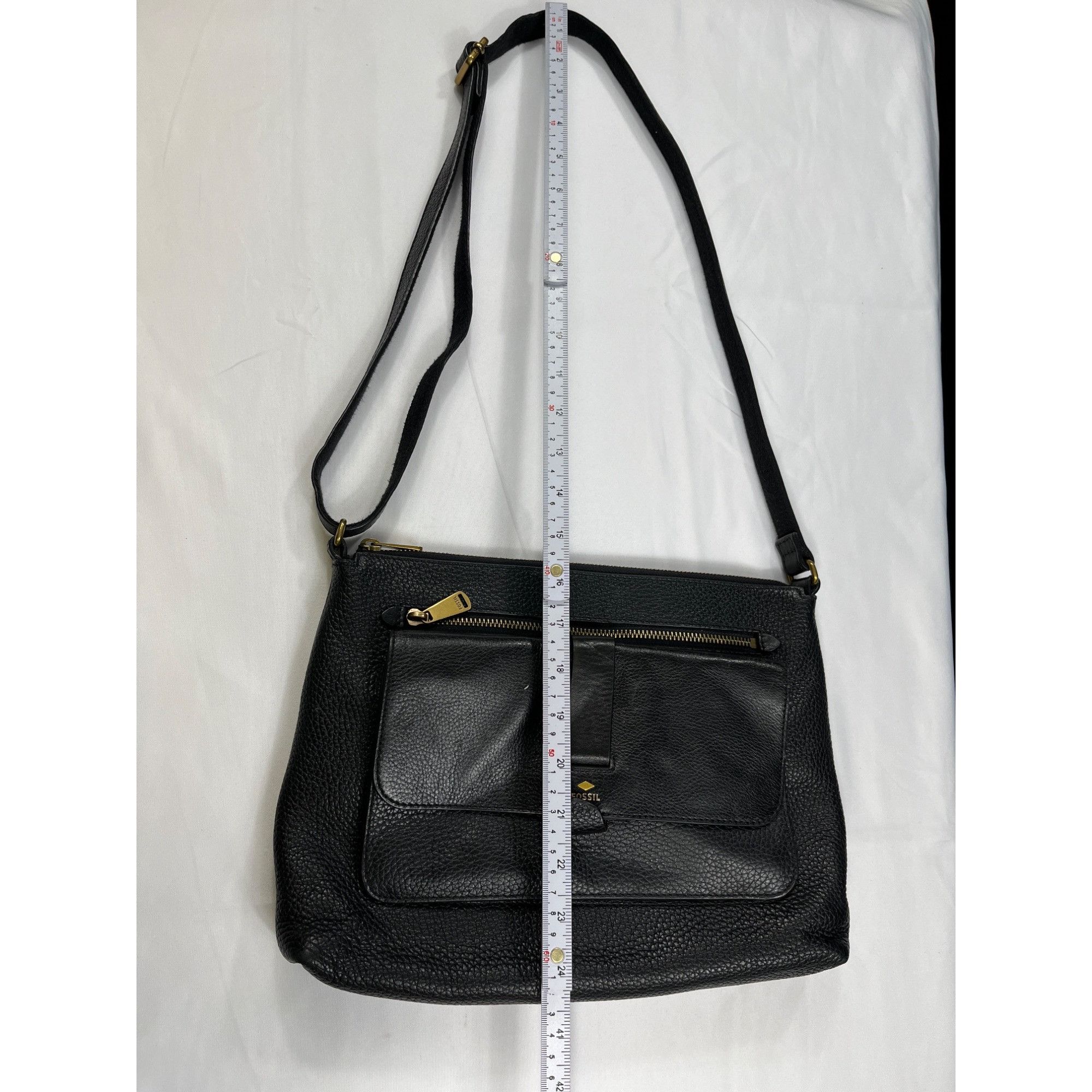 Fossil Fossil SKU 7461 Black Leather Crossbody Bag Purse Size ONE SIZE - 13 Thumbnail
