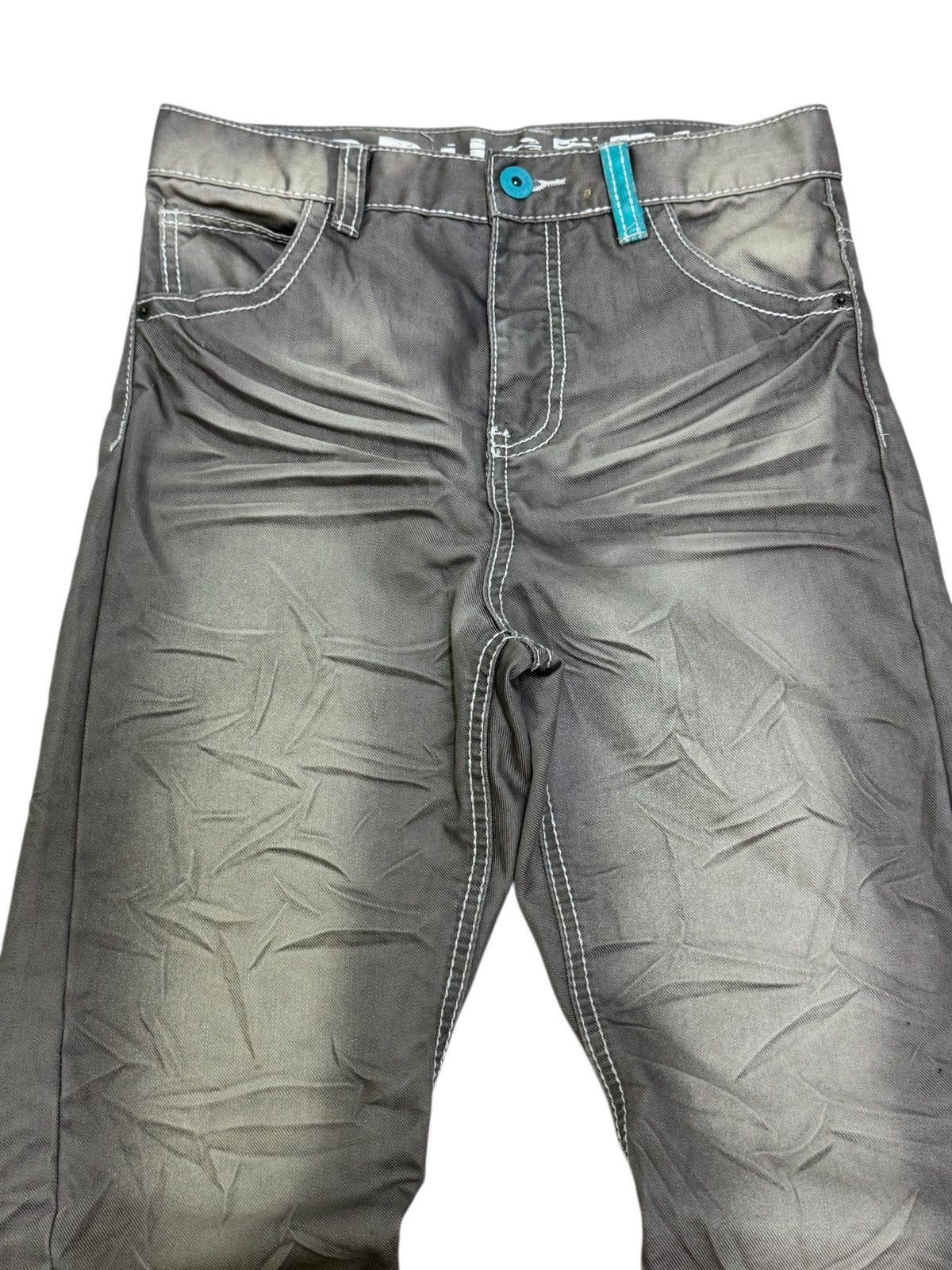 If Six Was Nine Lab Industries Wrinkled Effect Grey Pants Y2K Style Size US 28 / EU 44 - 3 Thumbnail