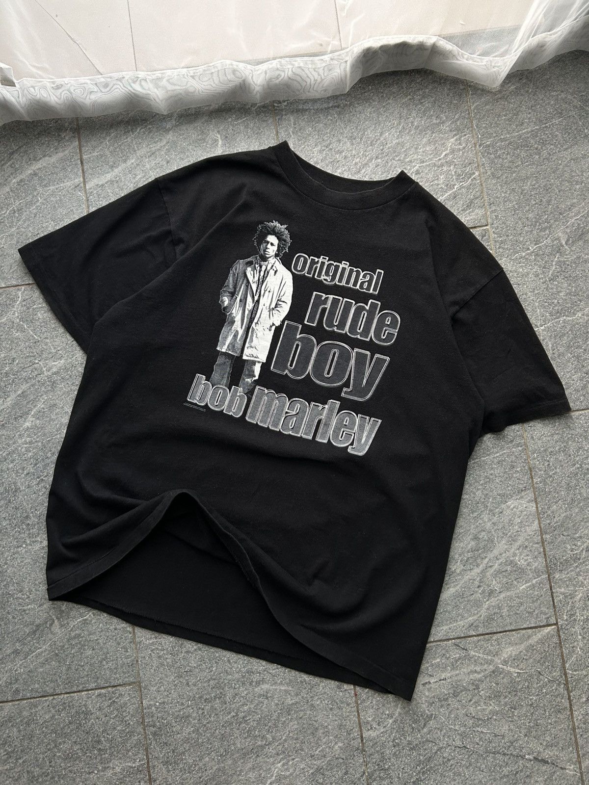 Bob Marley Bob Marley tee T-shirt vintage 1990 big logo X-Large man’s Size US XL / EU 56 / 4 - 3 Thumbnail