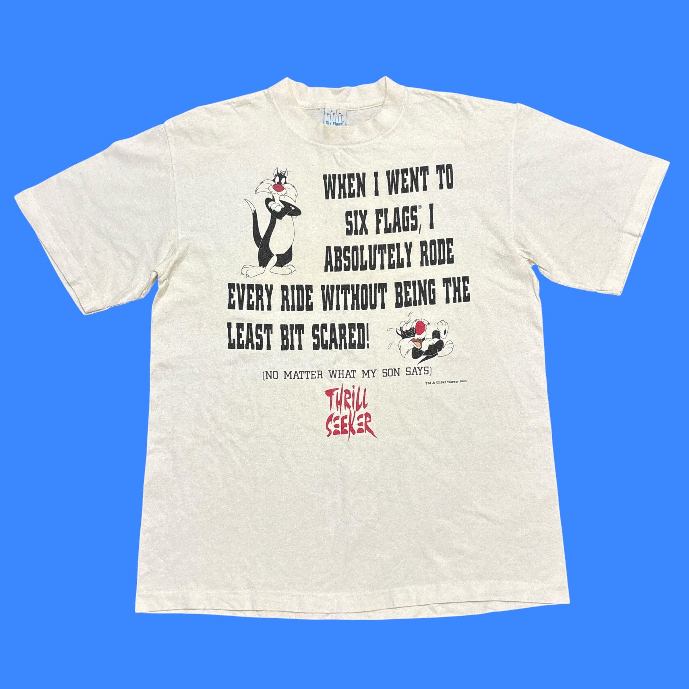 Cartoon Network Vintage Sylvester Shirt 1993 Six Flags 90s Single Stitch Size US L / EU 52-54 / 3 - 1 Thumbnail