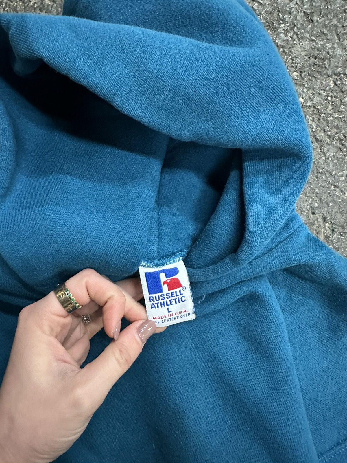 Other Y2K russell teal blank hoodie Size US L / EU 52-54 / 3 - 5 Thumbnail