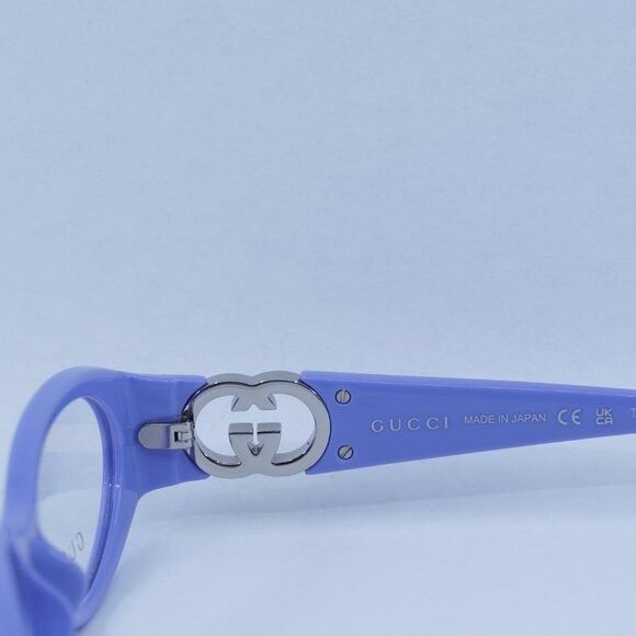 Gucci 🕶️ New Gucci GG1693O 003 Eyeglasses - Violet with Silver Size ONE SIZE - 5 Thumbnail