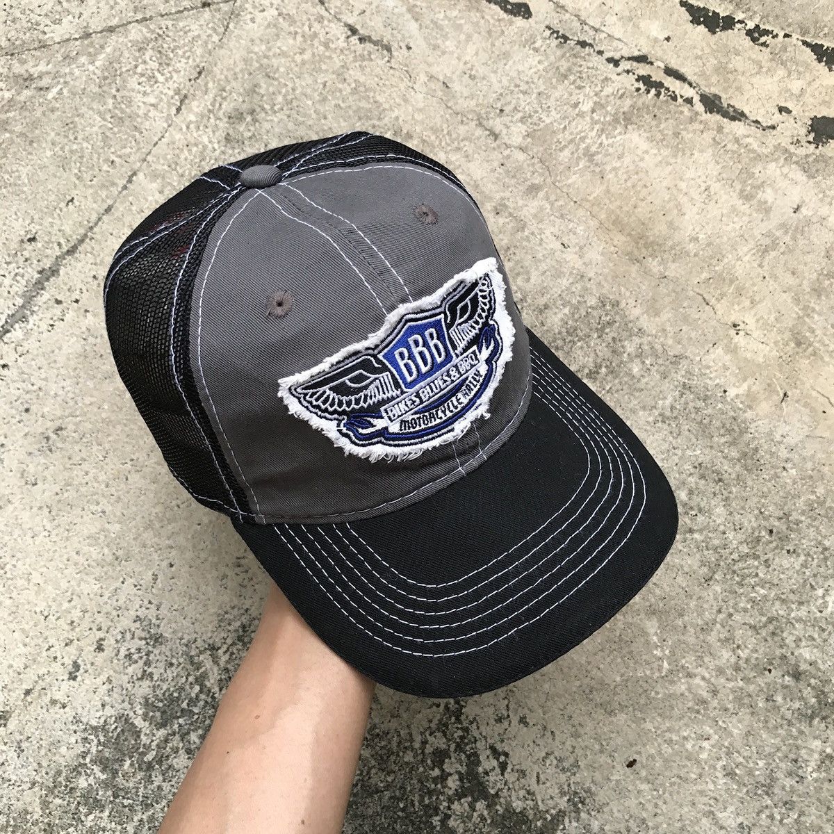 Fox Racing Patchwork BBB bikes hat with usa flag besides visor. Size ONE SIZE - 7 Thumbnail