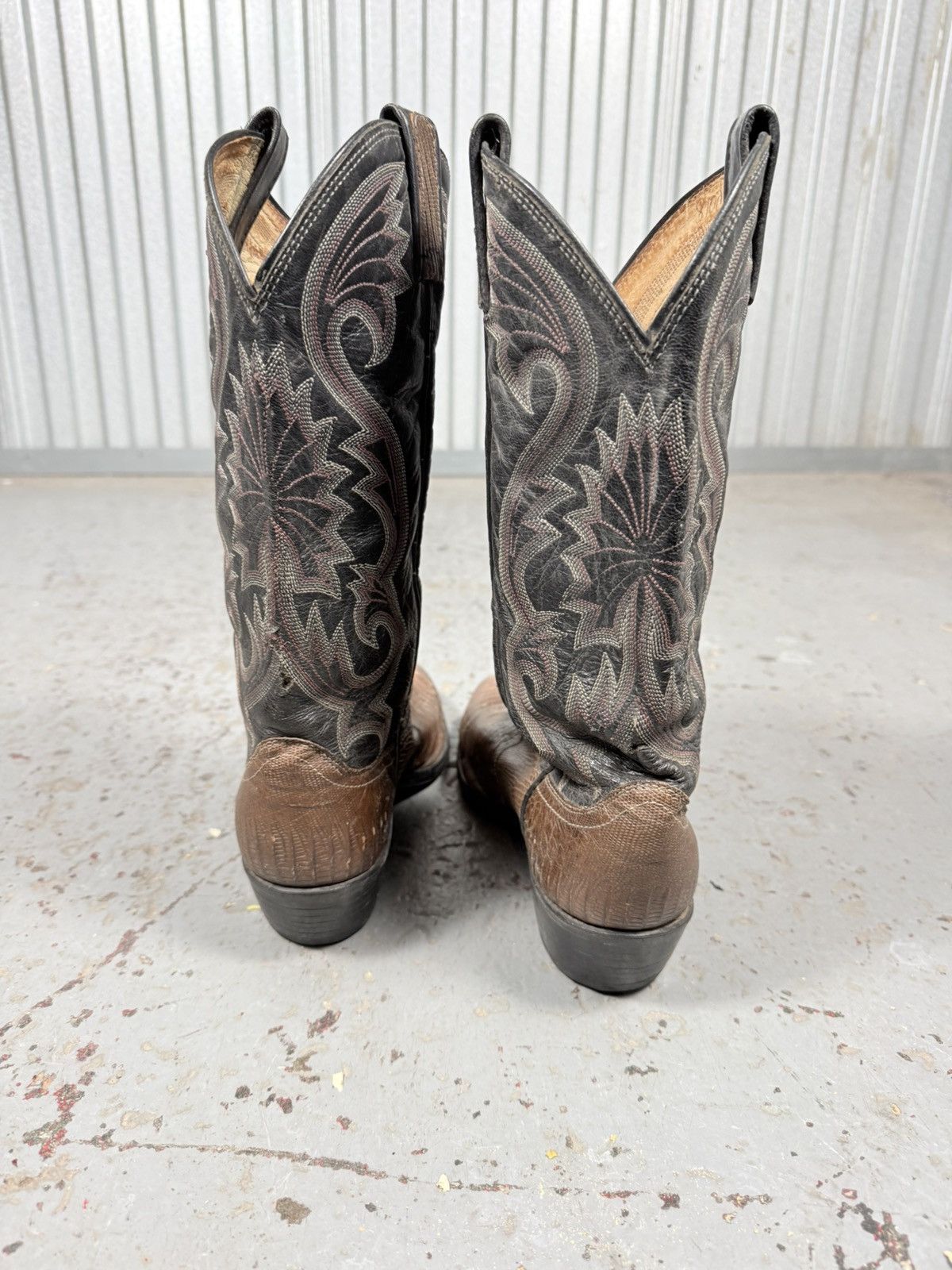 Dan Post 80s Vintage Dan Post USA Teju Lizard Skin Cowboy Boots Toes Size US 8.5 / EU 41-42 - 9 Thumbnail