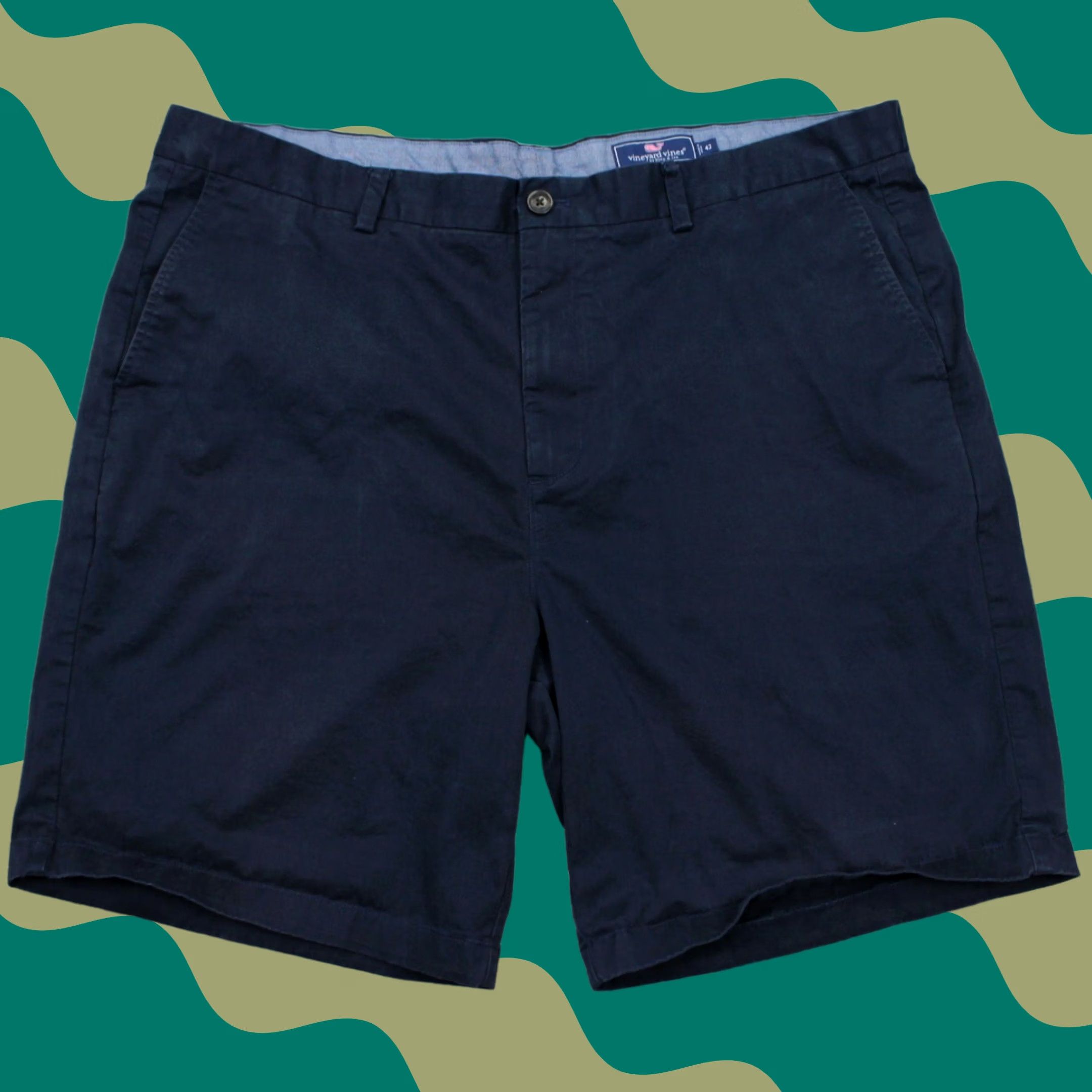 Vineyard Vines Vineyard Vines Breaker Shorts Mens 42 Blue Chino Stretch Flat Front 9" Inseam, Regular Fit, Casual Beach Theme Size US 42 / EU 58 - 1 Thumbnail