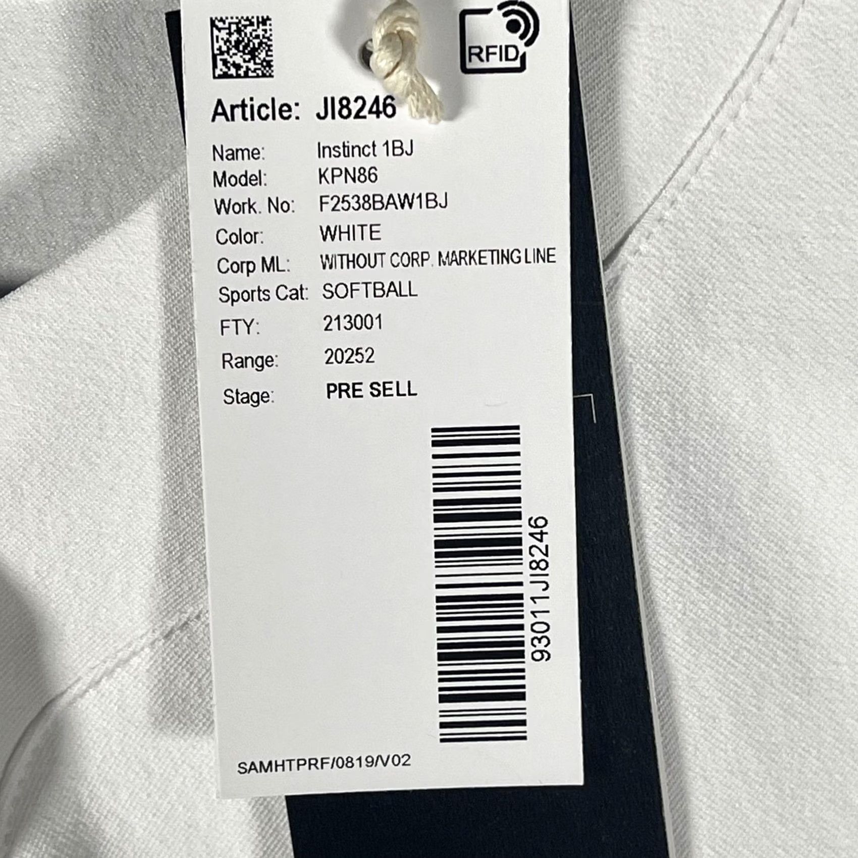 Adidas Adidas Jersey Shirt Mens Medium White Henley Snap Baseball Short Sleeve Jersey Sample JI8246 KPN86 Size US M / EU 48-50 / 2 - 4 Thumbnail