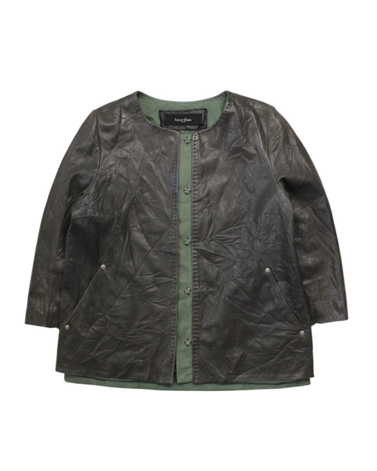 Japanese Brand 2000S IZZAT BABA LEATHER JACKET Size M / US 6-8 / IT 42-44 - 5 Thumbnail