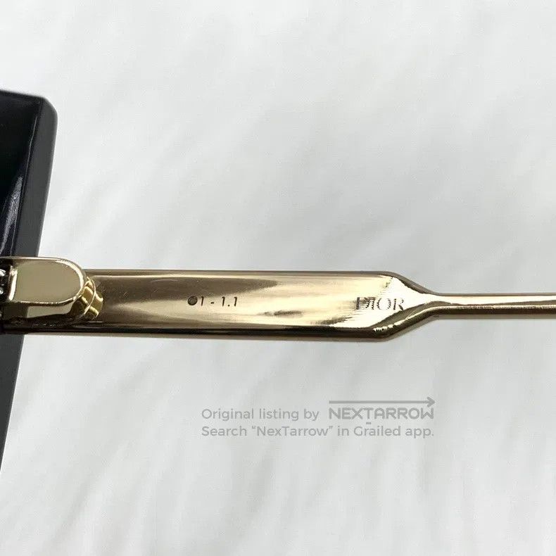 Dior Dior Black alloy logo letter square frame sunglasses sungl Size ONE SIZE - 7 Thumbnail