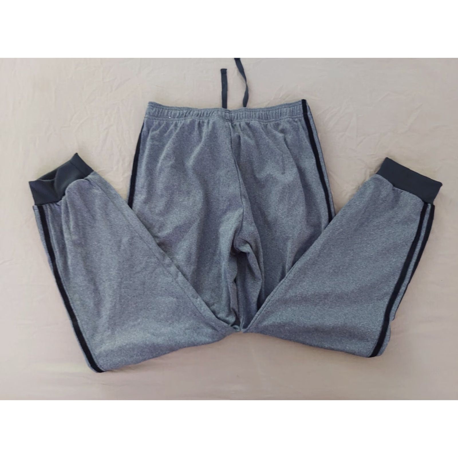 Adidas adidas Pants Jogger Athletic L Mens Gray Black Size US 33 - 2 Thumbnail