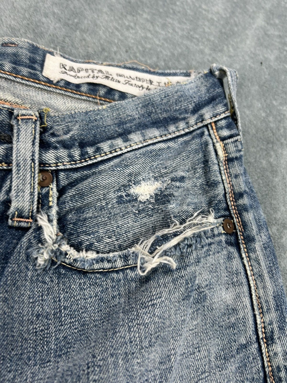 Kapital Kapital Boro Distressed Patchwork Denim Jeans Size US 30 / EU 46 - 9 Thumbnail