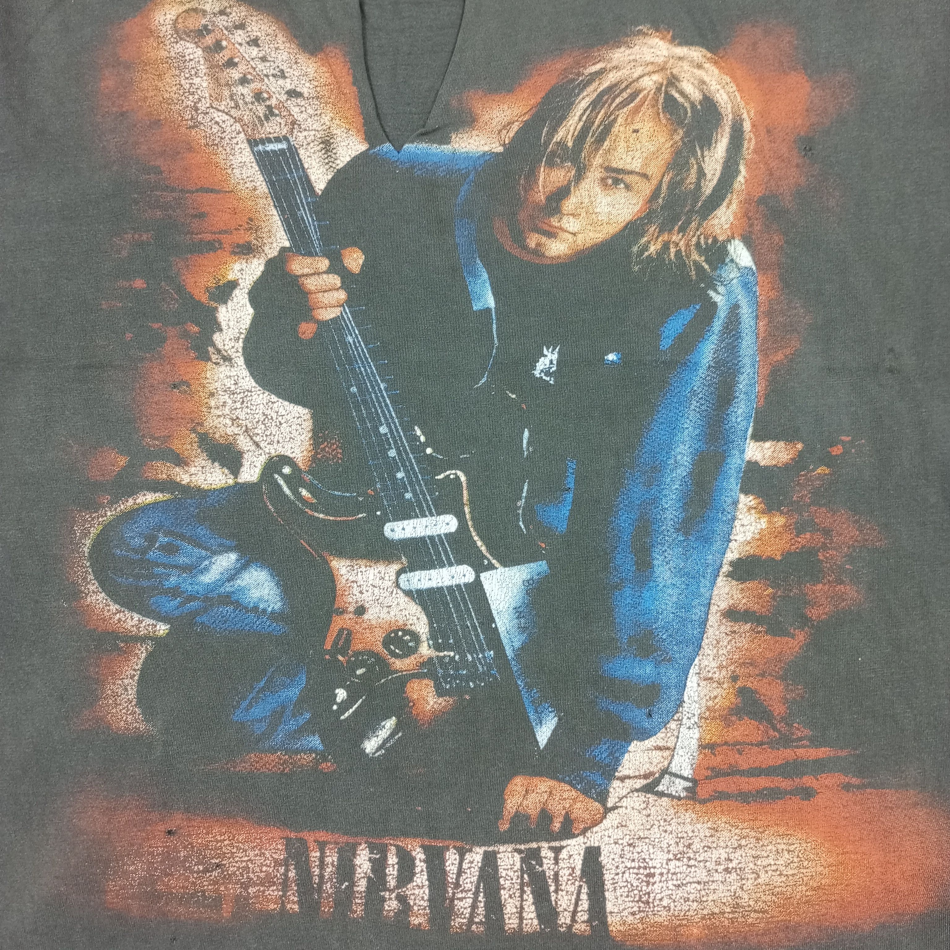 Band Tees Nirvana Band Kurt Cobain Singer Distressed Sleeveless Tshirt Size US L / EU 52-54 / 3 - 2 Thumbnail