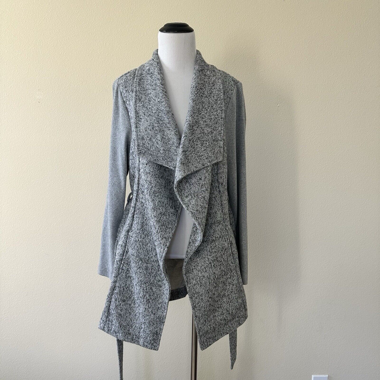 Other Doe & Rae Grey Belted Knit Cardigan Open Front Size US M Size M / US 6-8 / IT 42-44 - 10 Thumbnail