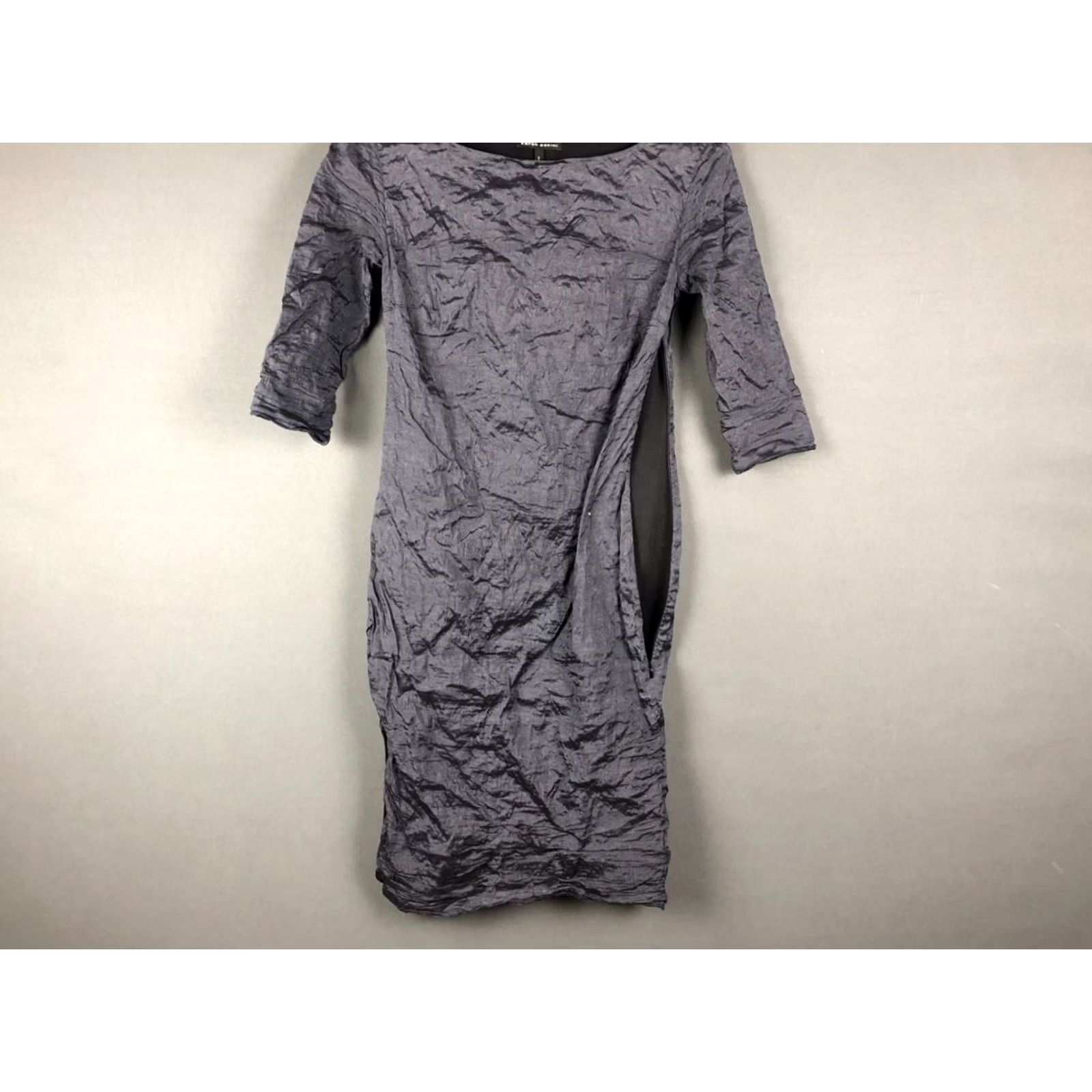 Sarah Pacini Sarah Pacini Women's Dress Black Taffeta Size 0 3/4 Sleeve Party Cocktail Knee Length Crinkled Taffeta Size XS / US 0-2 / IT 36-38 - 5 Thumbnail