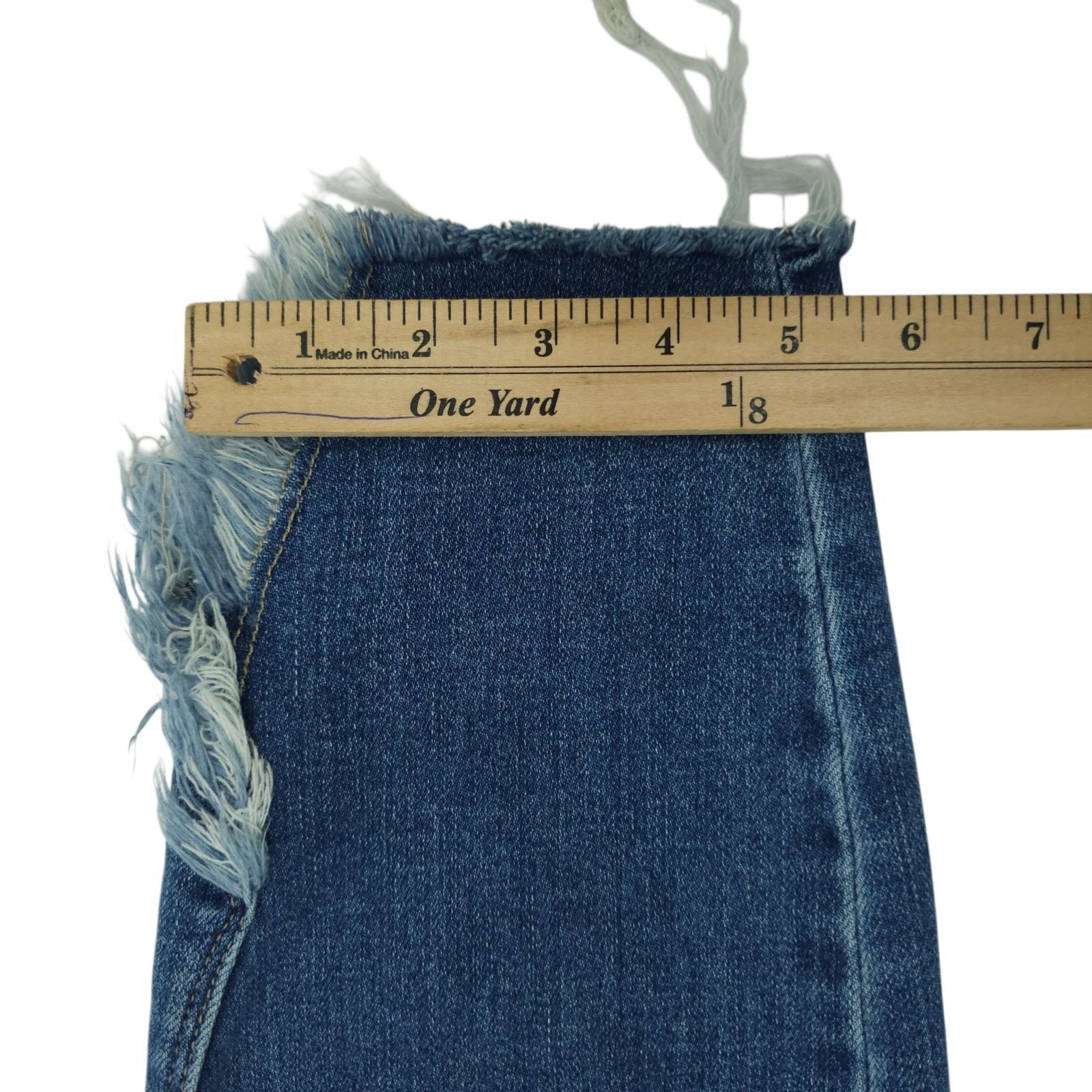 Judy Blue Judy Blue Skinny Jeans 14W High Waist Distressed Frayed Size 31" - 7 Thumbnail