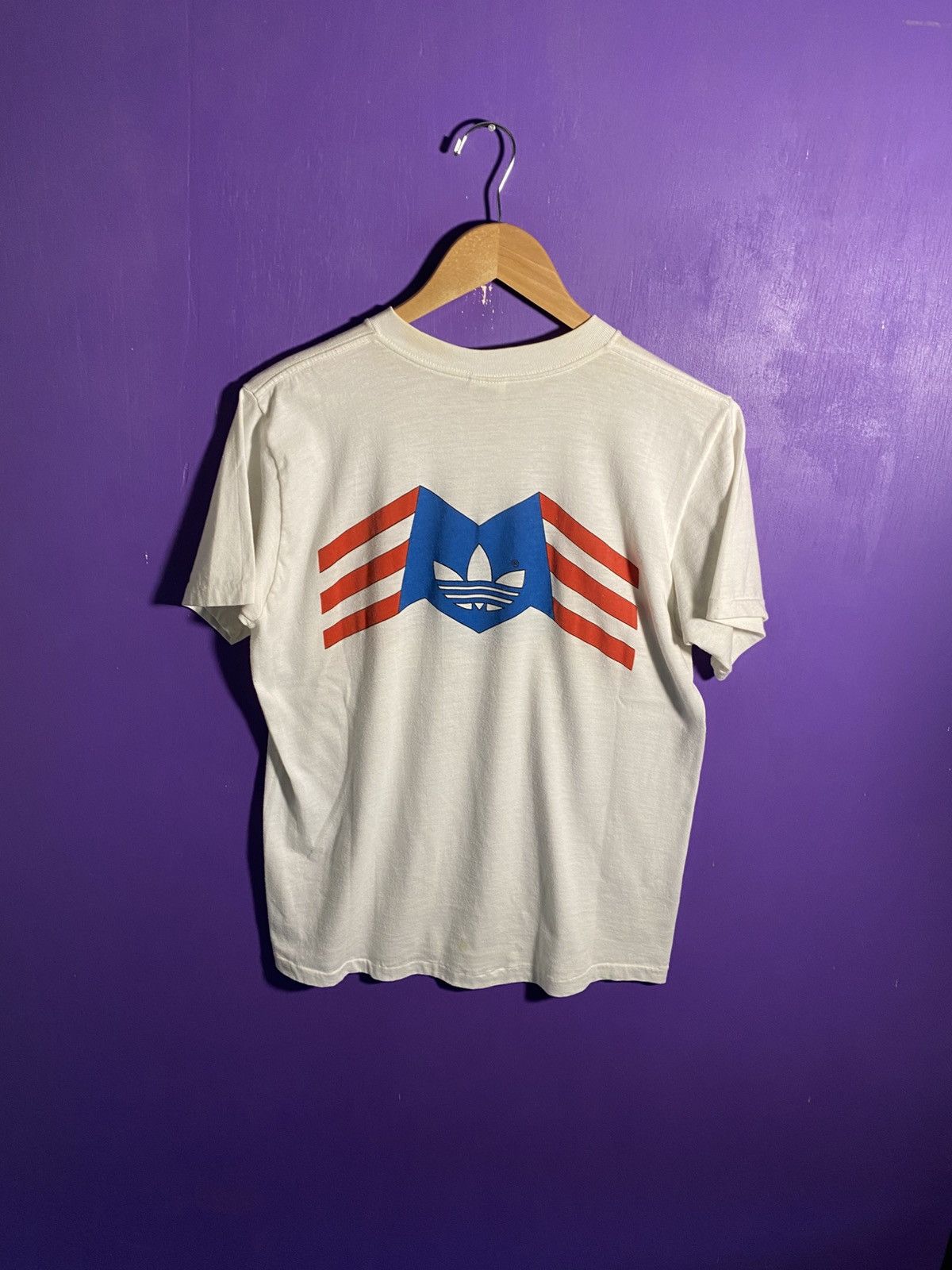Adidas Vintage 80s Adidas team USA olympics t-shirt Size US M / EU 48-50 / 2 - 2 Thumbnail