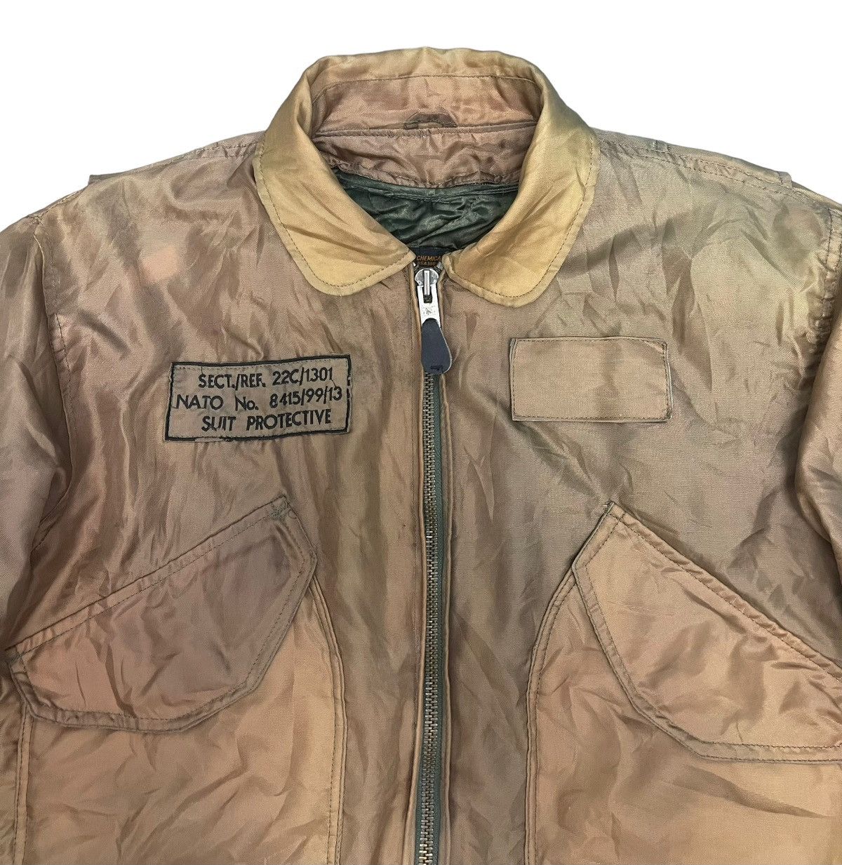 ジャケット・アウター OUAT 003 CHEMICAL PROTECTIVE JACKET Vintage 1980 Chemical Protective Suit Jacket Mens Sz XL