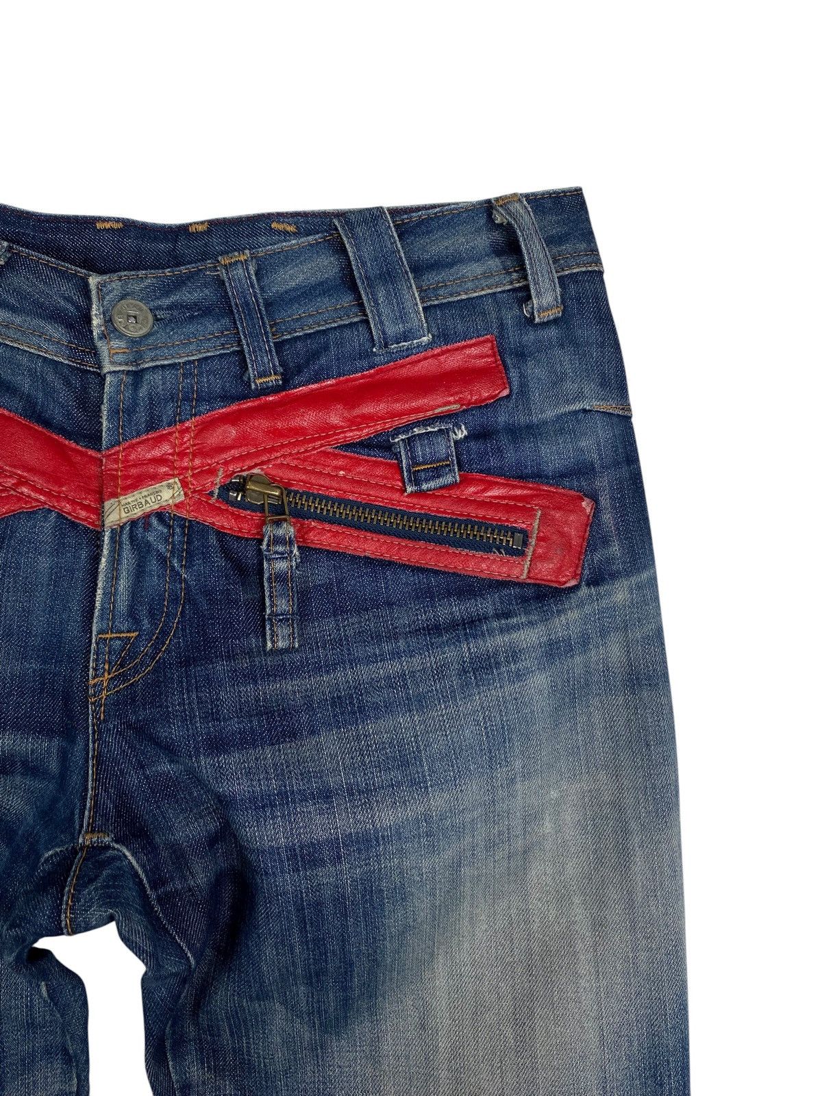 Marithe + Francois Girbaud Marithé François Girbaud Crossed Red Enamel Tape Denim Jeans Size US 30 / EU 46 - 4 Thumbnail