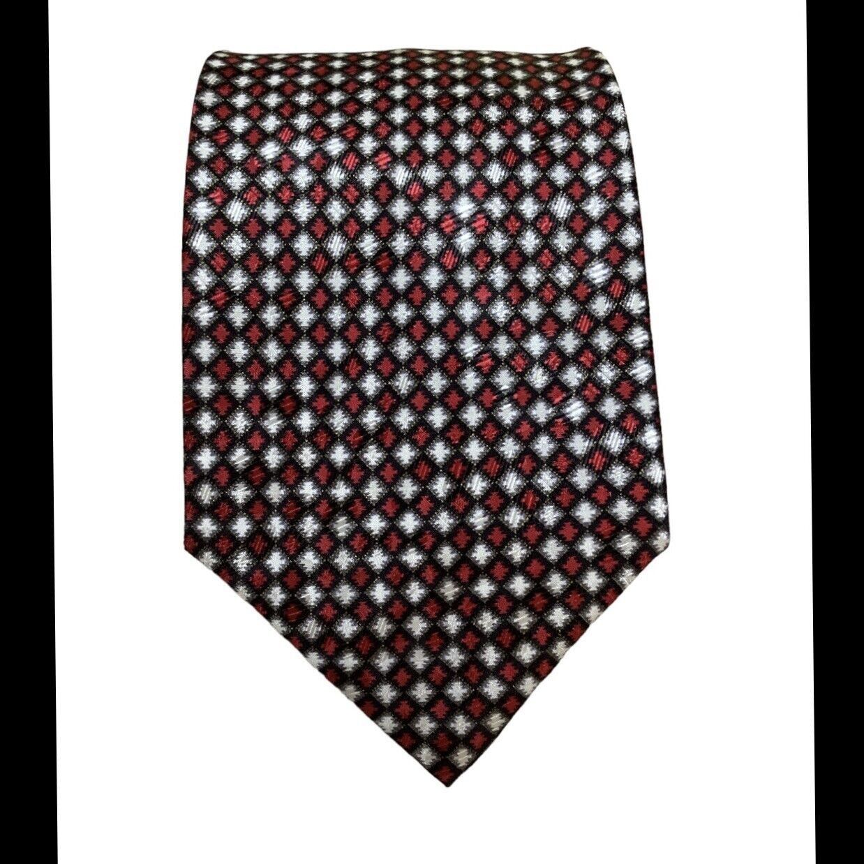 Stefano Ricci STEFANO RICCI Red Geometric Luxury Designer Silk Tie Made In Size ONE SIZE - 5 Thumbnail