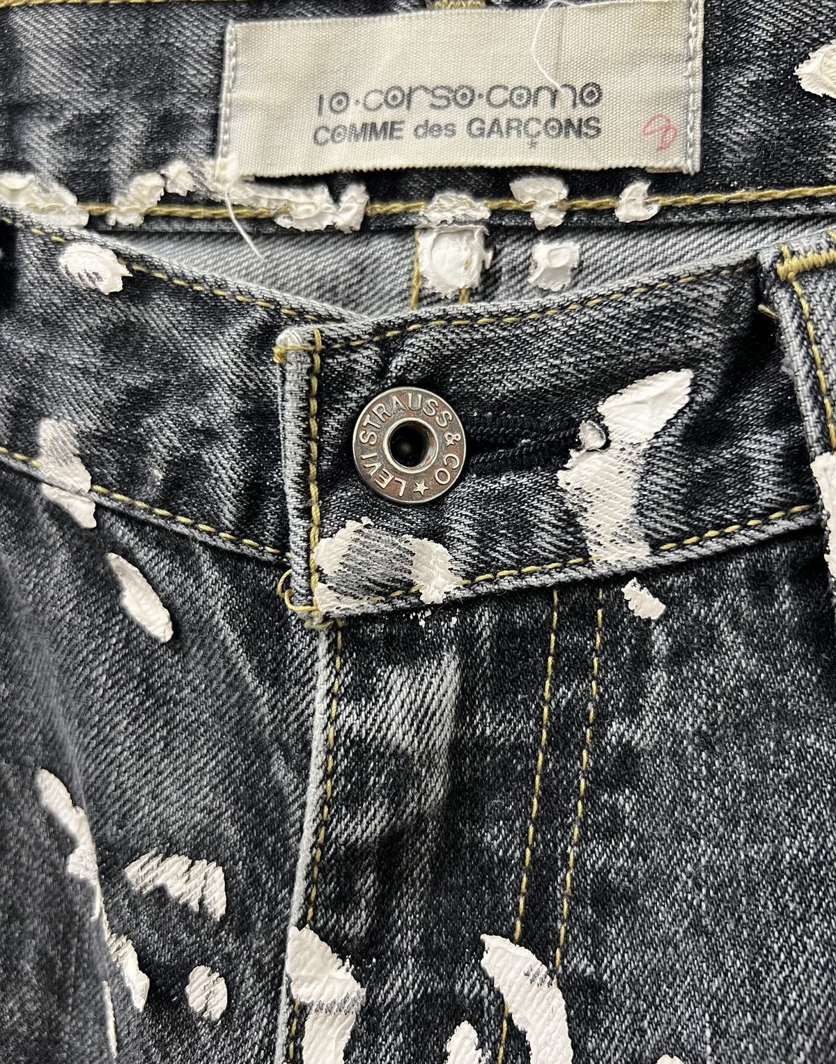 Junya Watanabe JW CDG Man x 10 Corso Como - S/S03 Hand Painted Levi’s Denm Size US 34 / EU 50 - 4 Thumbnail