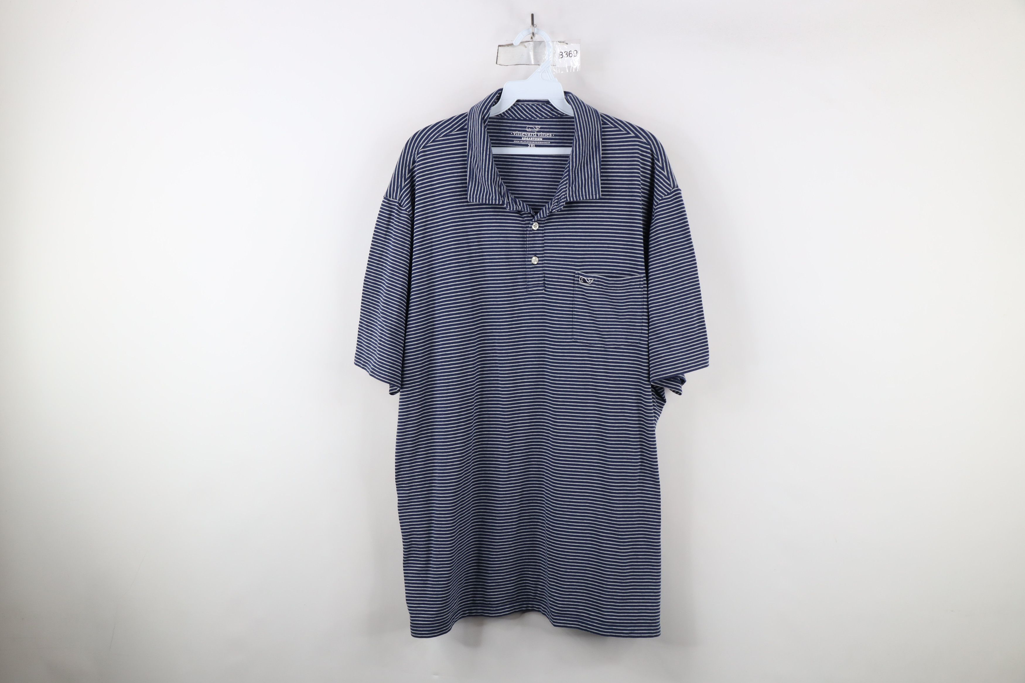 Vineyard Vines × Vintage Vineyard Vines Edgartown Logo Jersey Knit Striped Polo Shirt Size US XXL / EU 58 / 5 - 1 Thumbnail