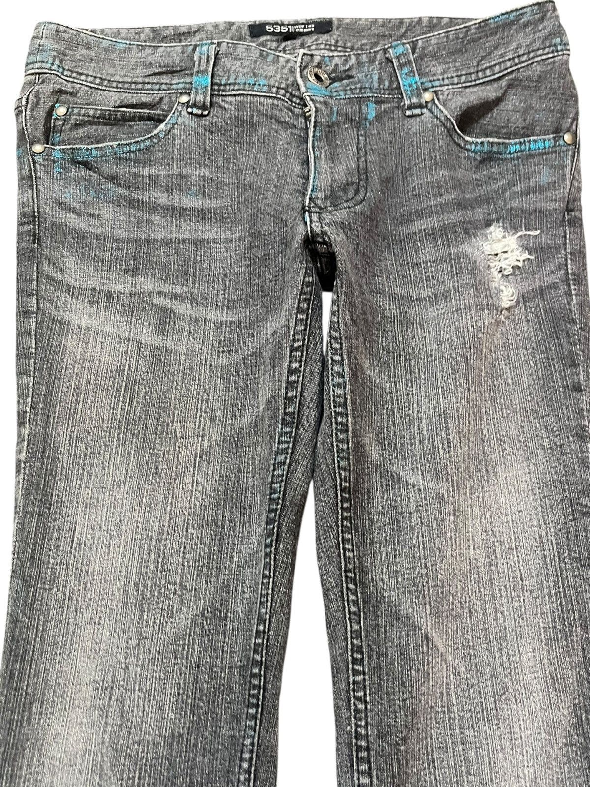 5351 POUR LES HOMMES Vintage 5351 Pour Les Homme Skinny Blue Essence Denim Size US 29 - 2 Thumbnail